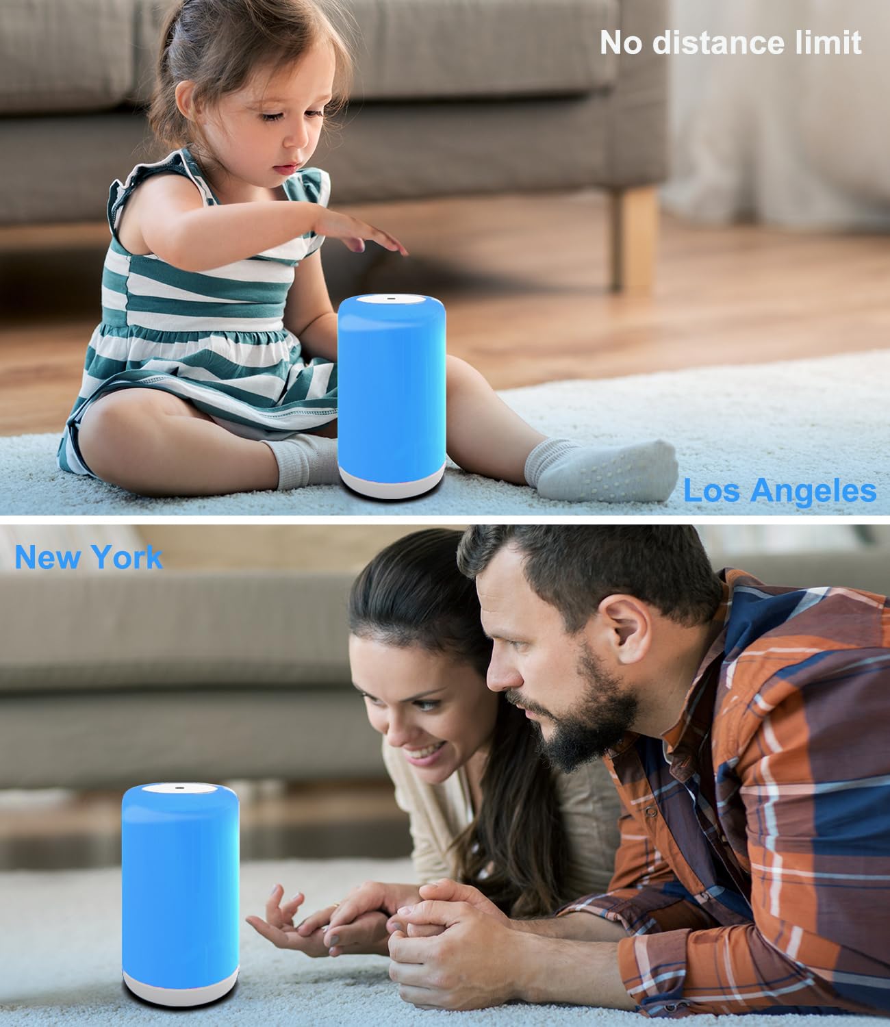 Long Distance Touch Lamps- App Touch Lamps to Keep in Touch and Express Your Miss with Relatives Friends Lovers Classmates etc, No Time or Location Limit - Set of 2