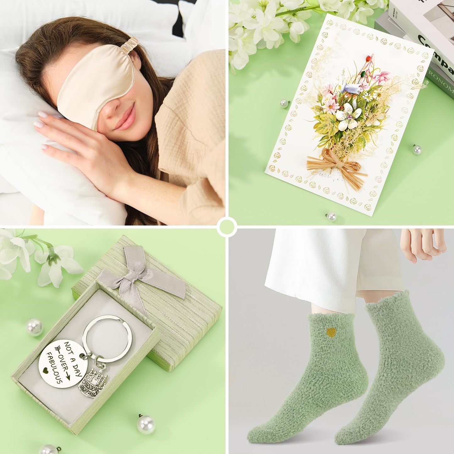 BaiCai Birthday Gifts for Women, Happy Birthday Gifts for Mom Sister Her Best Friend Girlfriend Wife Bday Gift Ideas, Unique Relaxing Spa Birthday Gift Baskets for Women Care Package w/Blanket