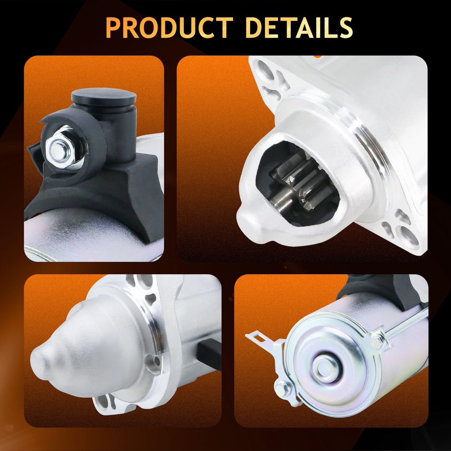 10914N Starter Compatible with 2013-2017 Honda Accord 2.4,2015-2016 Honda CR-V CRV 2.4, 2016-2019 2.0 Civic 13 14 15 16 17 18 19 31200-5A2-A51 SM-74009 SM740-09 191-711 S-80548 31200-5A2-A52