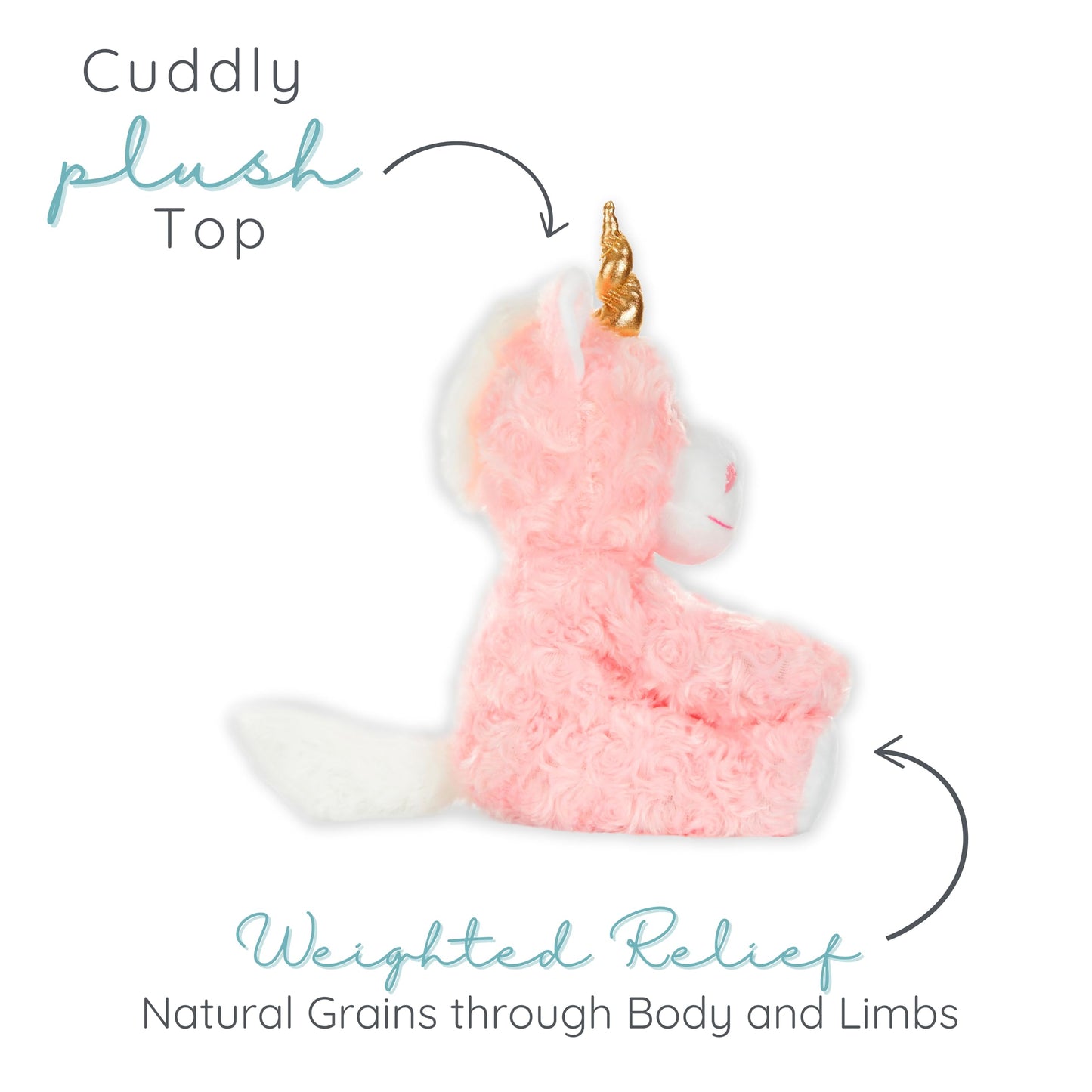 Warm Pals - Princess Pink Unicorn - Cozy Microwavable Lavender Scented Plush Toys - Heated Stuffed Animal - Heatable Coolable Bedtime Comfort Plushie