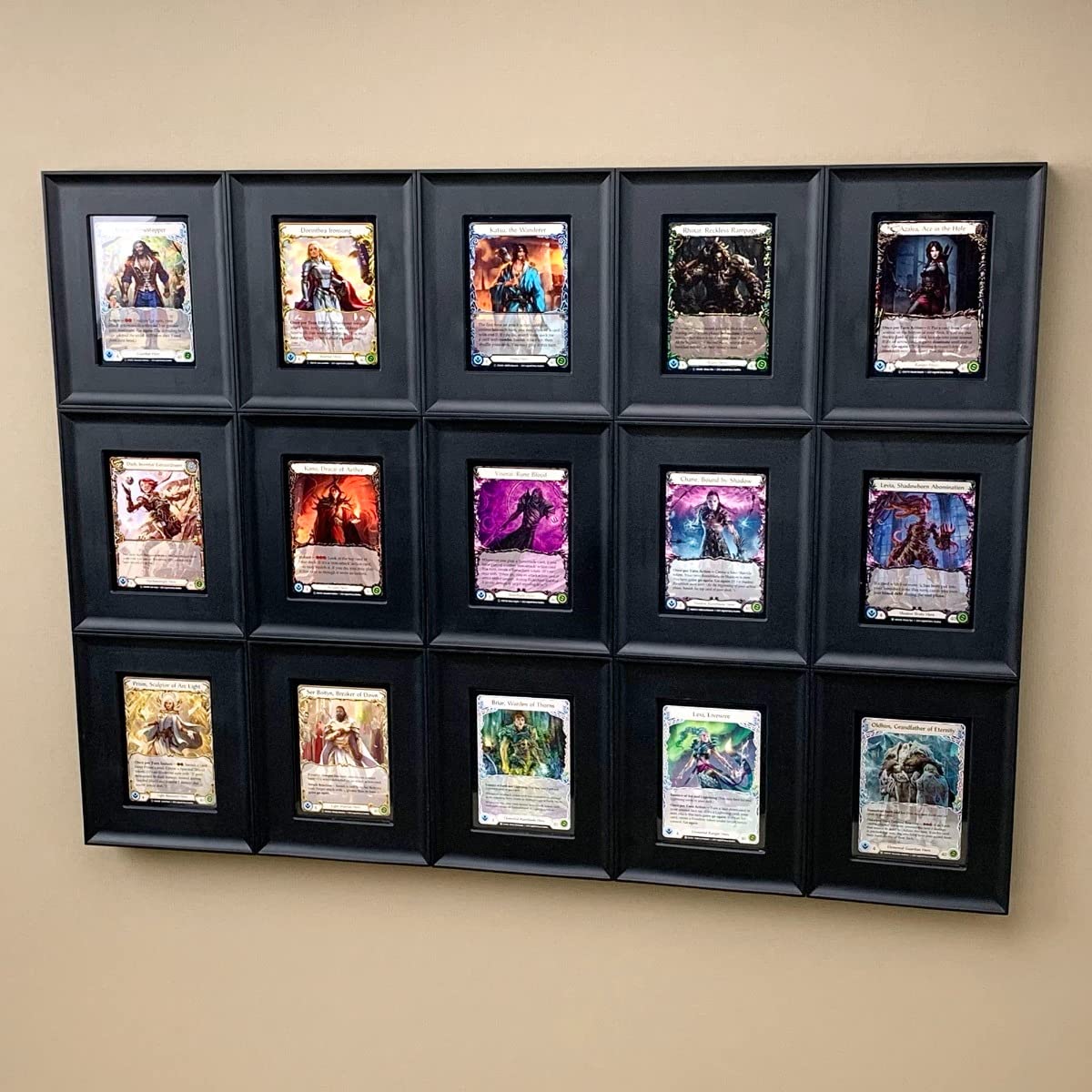 BCW Interlocking Card Frames - Black | Interlocking Frames Ideal for Collectibles, Trading Cards, and Memorabilia | Wall Display Frame (Standard Cards - 6 Pack)