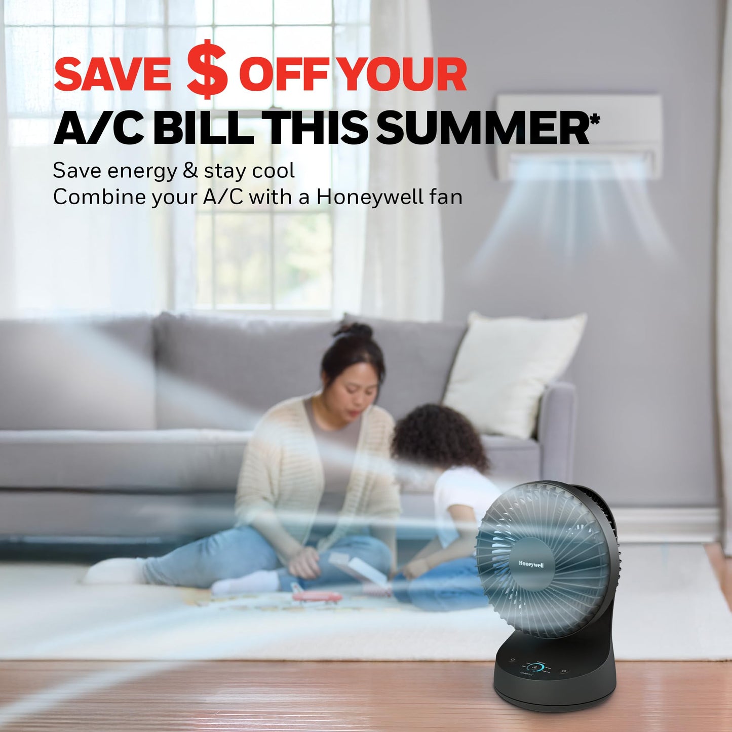 Honeywell QuietSet 5 Oscillating Table Fan, Black – Personal and Small Room Fan with Quiet Operation and 5 Levels of Power and Sound