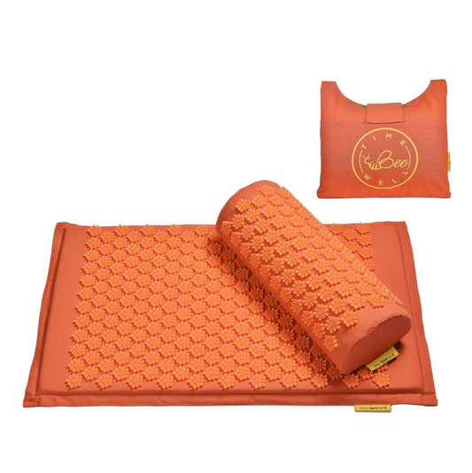 Acupressure Mat and Pillow Set | Acupuncture Mat for Back and Neck Pain Relief | Pranamat Inspired Accupressure Mats for Stress, Sciatic Pain, Feet Massage | Eco-Friendly Travel Bag Included