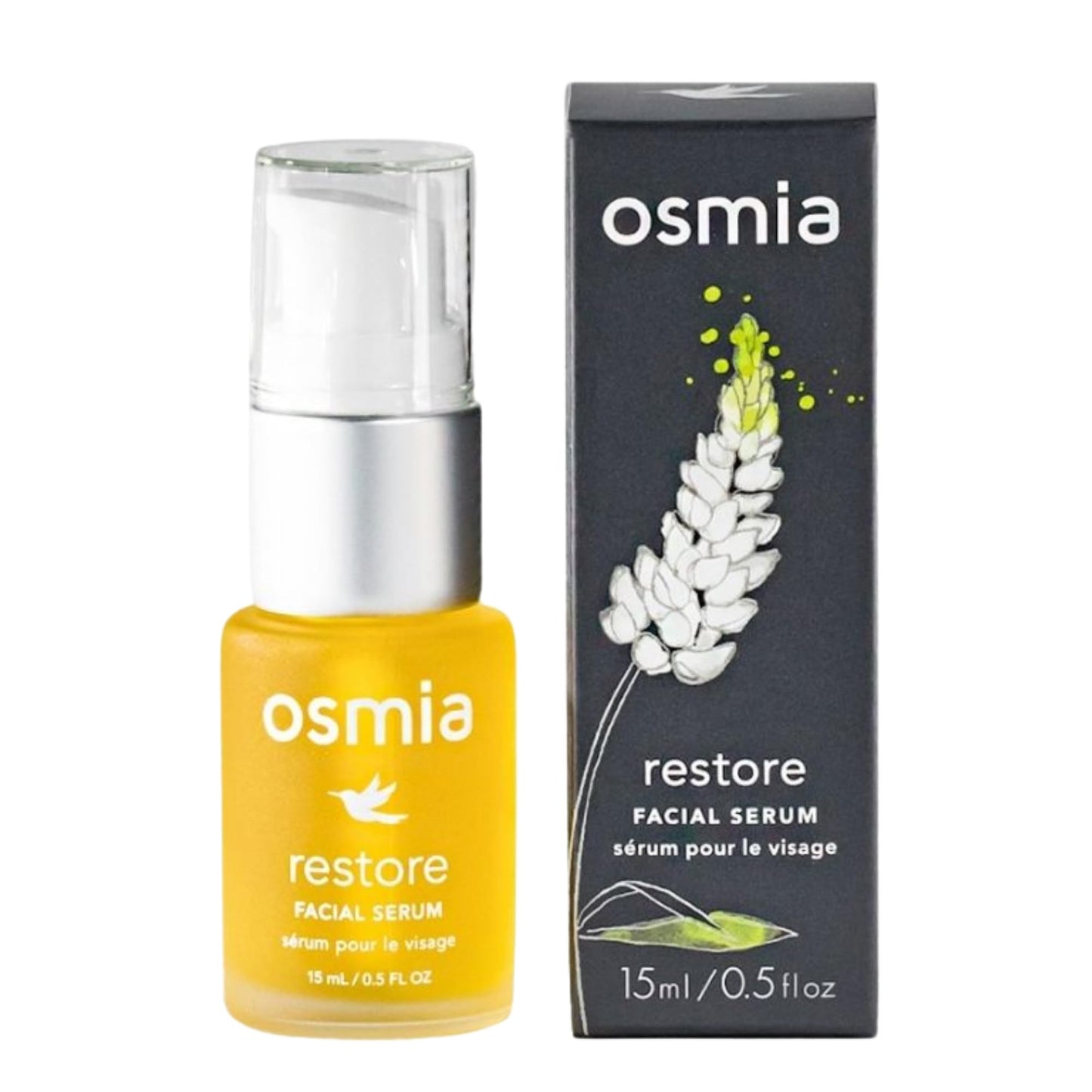 Osmia - Natural Restore Facial Serum | Clean Beauty For Healthy Skin (0.45 fl oz | 13.3 ml)