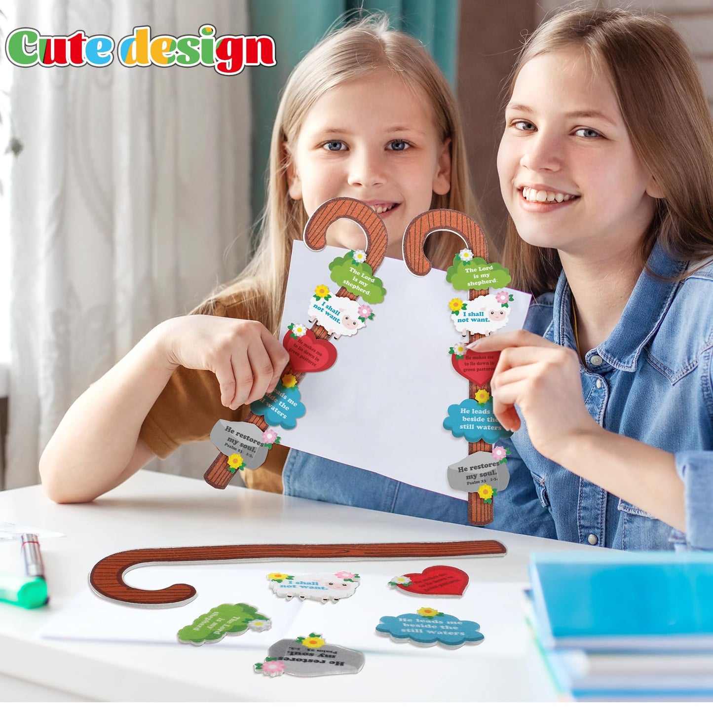 Peryiter 24 Pcs Religious Crafts for Kids Christian Bible Sunday School DIY Crafts for Kids Ages 8-12 Christmas Psalm Classroom Church Carnivals First Day of School Supplies