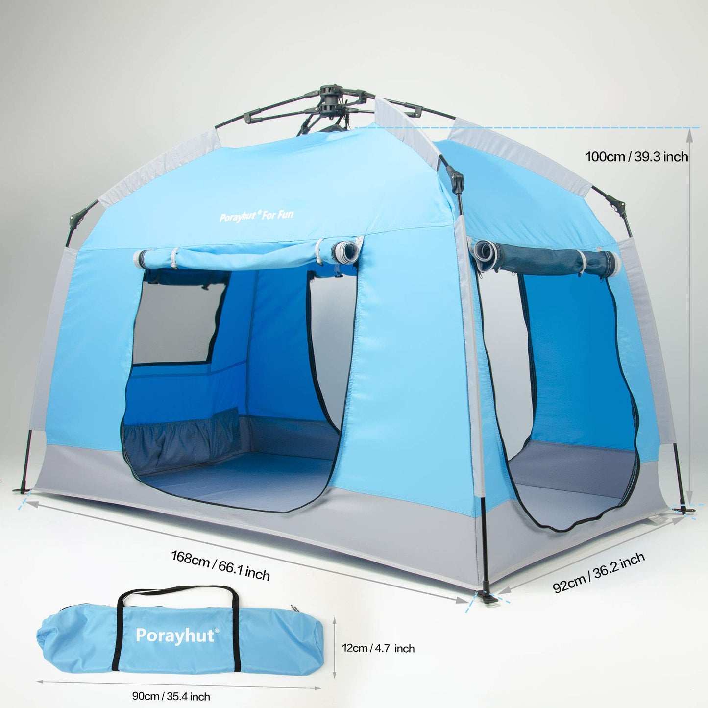 Easy Set Up Kids Playhouse with Nice LED Light Strip and 3 Large Opens,Portable Children Play Tent & Privacy Room for Indoor & Outdoor Games with Carry Bag-Free Space for Toddlers-Birthday Gifts