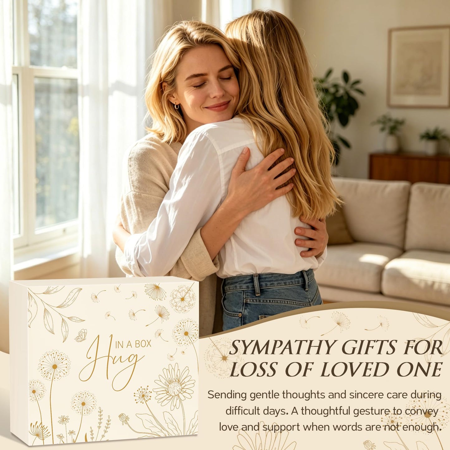 Sympathy Gifts Baskets for Loss of Loved One Mother Father Husband Mom Dad, Memorial Bereavement Grief Condolences Gift Basket for Loss, Hug In A Box Miscarriage Gifts for Mothers Women Care Package