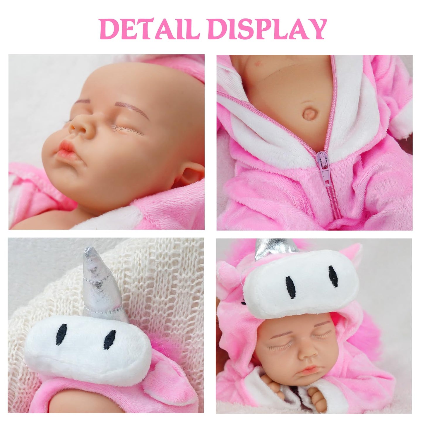 GiggleBabble 12 Inch Full Body Silicone Reborn Baby Doll - Realistic Doll with Lifelike Details - The Ideal Friend for Girl/Boy