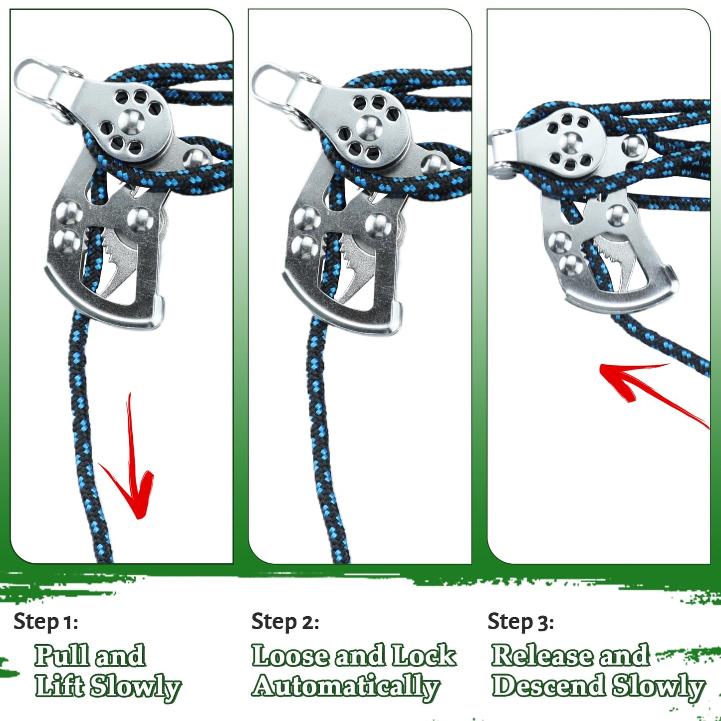 Hard Top Removal Lift for Jeep Wrangler - Top Lift Hoist for Jeep JL JK Models and Ford, Single Person Operation Roof Lift, Safe Anti-Drop System, Supports 8-16 ft. Ceiling, Bonus 6 T Knobs