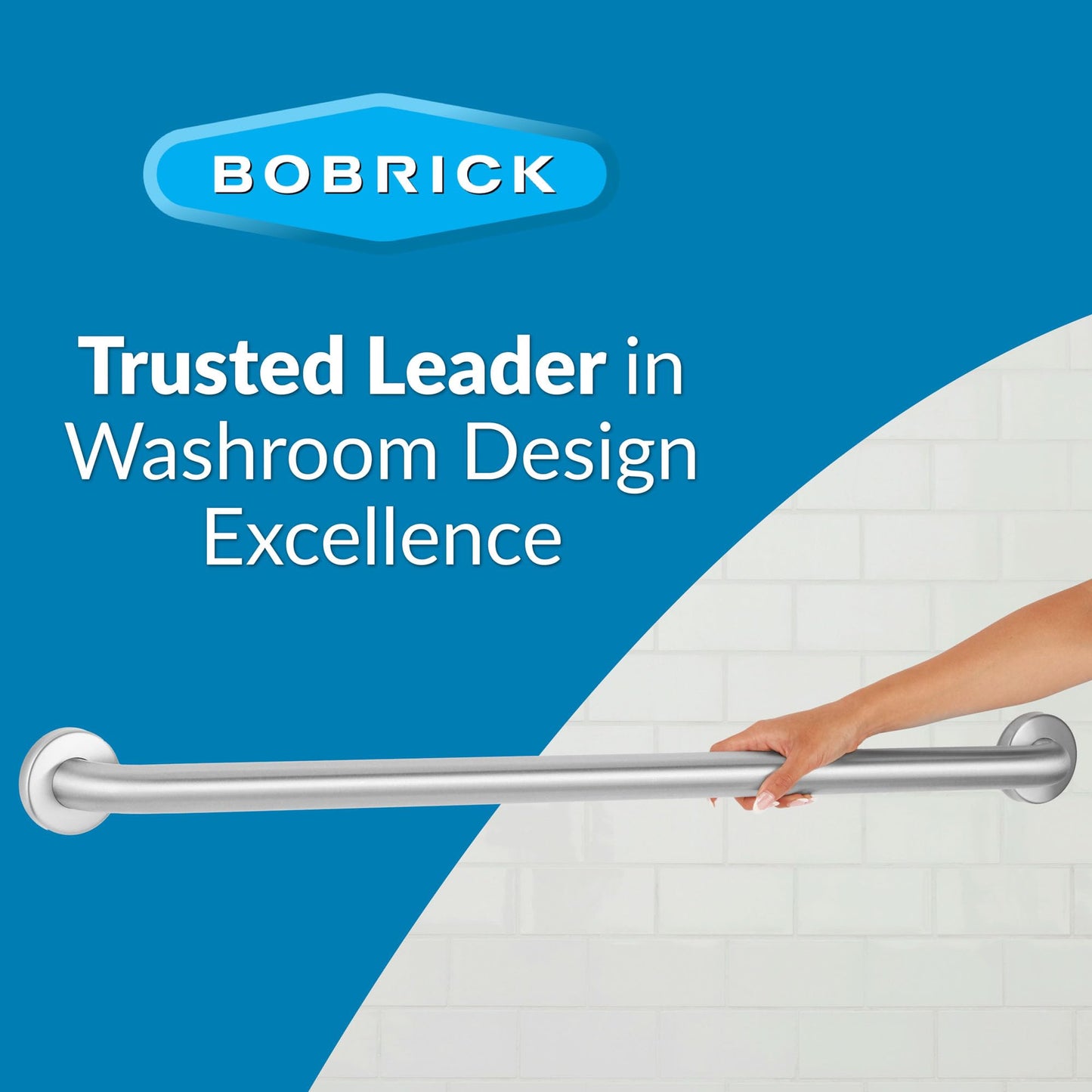Concealed Mounting with Diameter Snap Flange Grab Bar Grab Bar Size: 36"