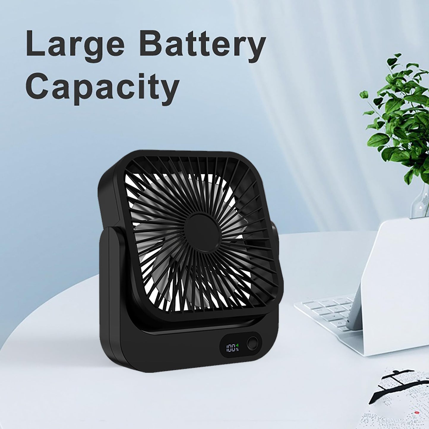 GIIKNEW 2-Pack Magnetic Cruise Ship Approved Fan, 5000mAh Battery Operated Portable Fan with 5 Speeds, Magnetically Sticks on Cabin Ceilings and Walls, Cruise Essentials 2026 - Black