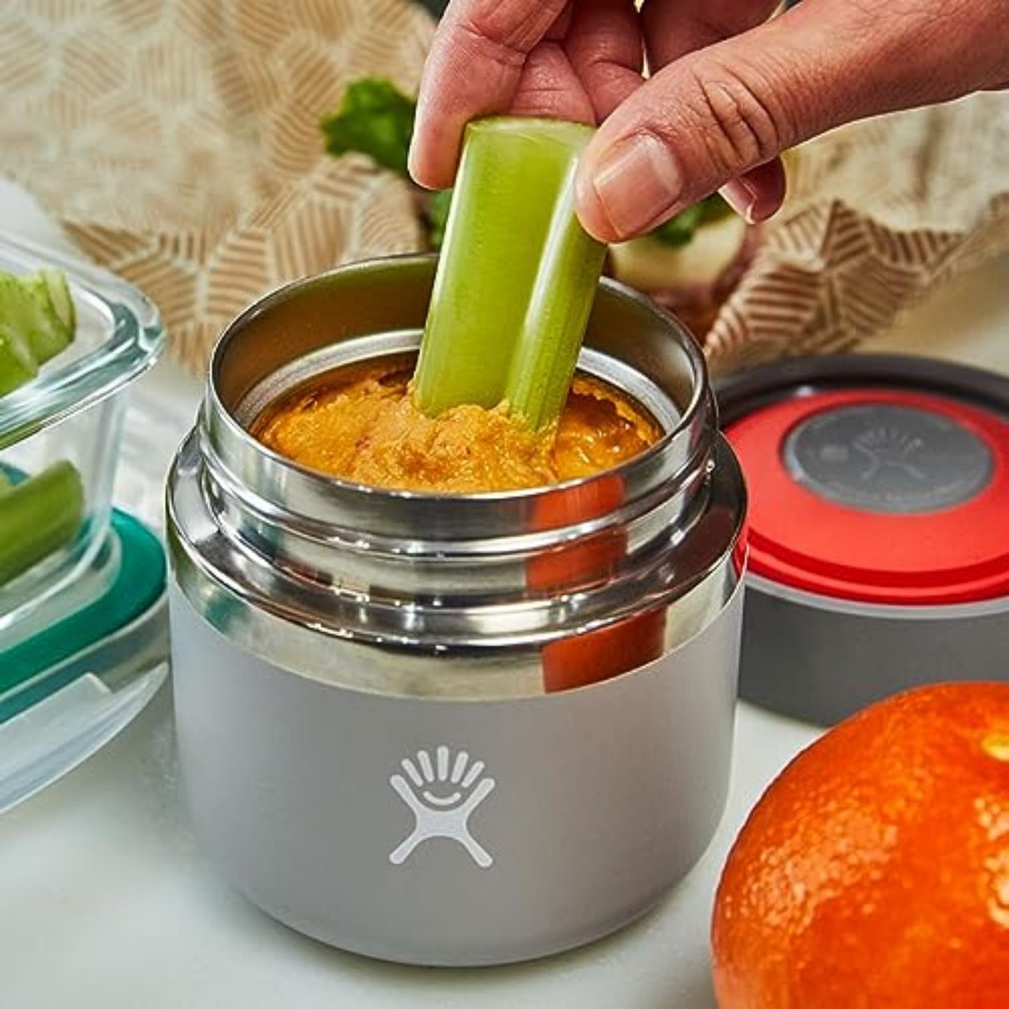 Hydro Flask Food Jar – Insulated Stainless Steel, Snack Travel Container for Hot Food & Soup 28 Oz Cascade Blue