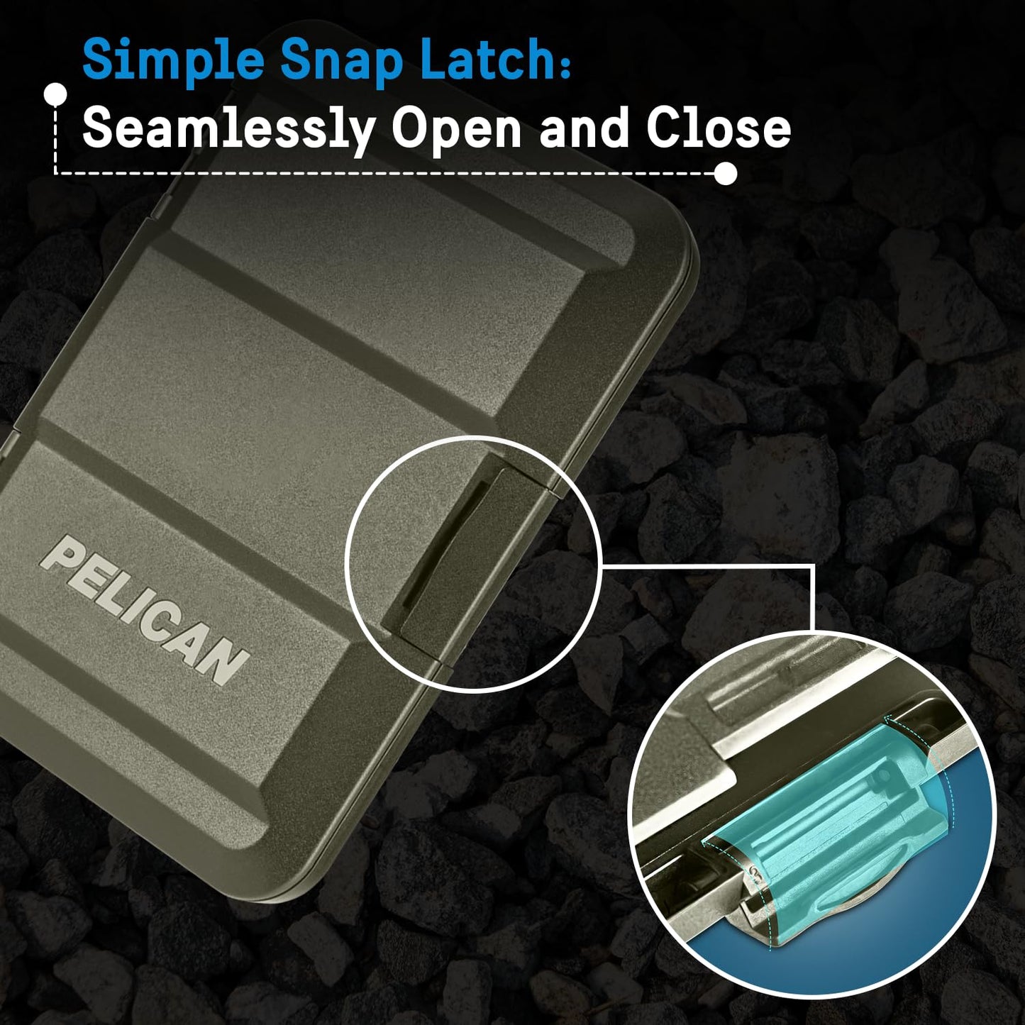 Pelican MagSafe Wallet for iPhone - Heavy Duty MIL-STD Snap-On Phone Magnetic Wallet and Phone Card Holder - Detachable and Slim Hard Case for iPhone 16 Pro Max /15 Pro Max/14/13/12 Series - OD Green