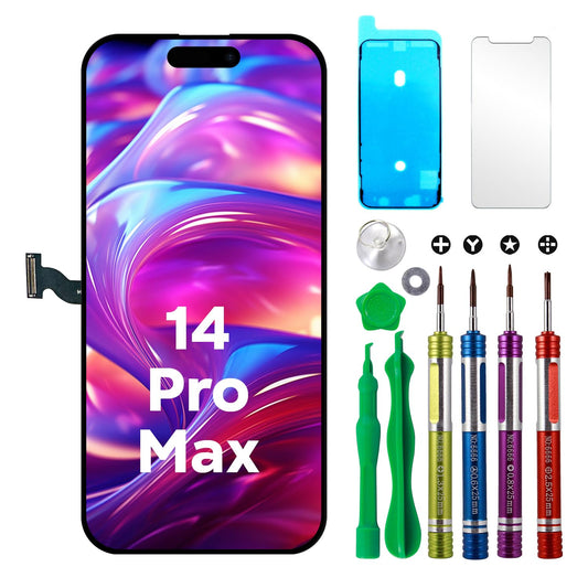 LCD Screen Replacement for iPhone 14 Pro Max 6.7 inch (Model A2651, A2893, A2896, A2895, A2894) 3D Touch Screen Display digitizer Repair kit Assembly