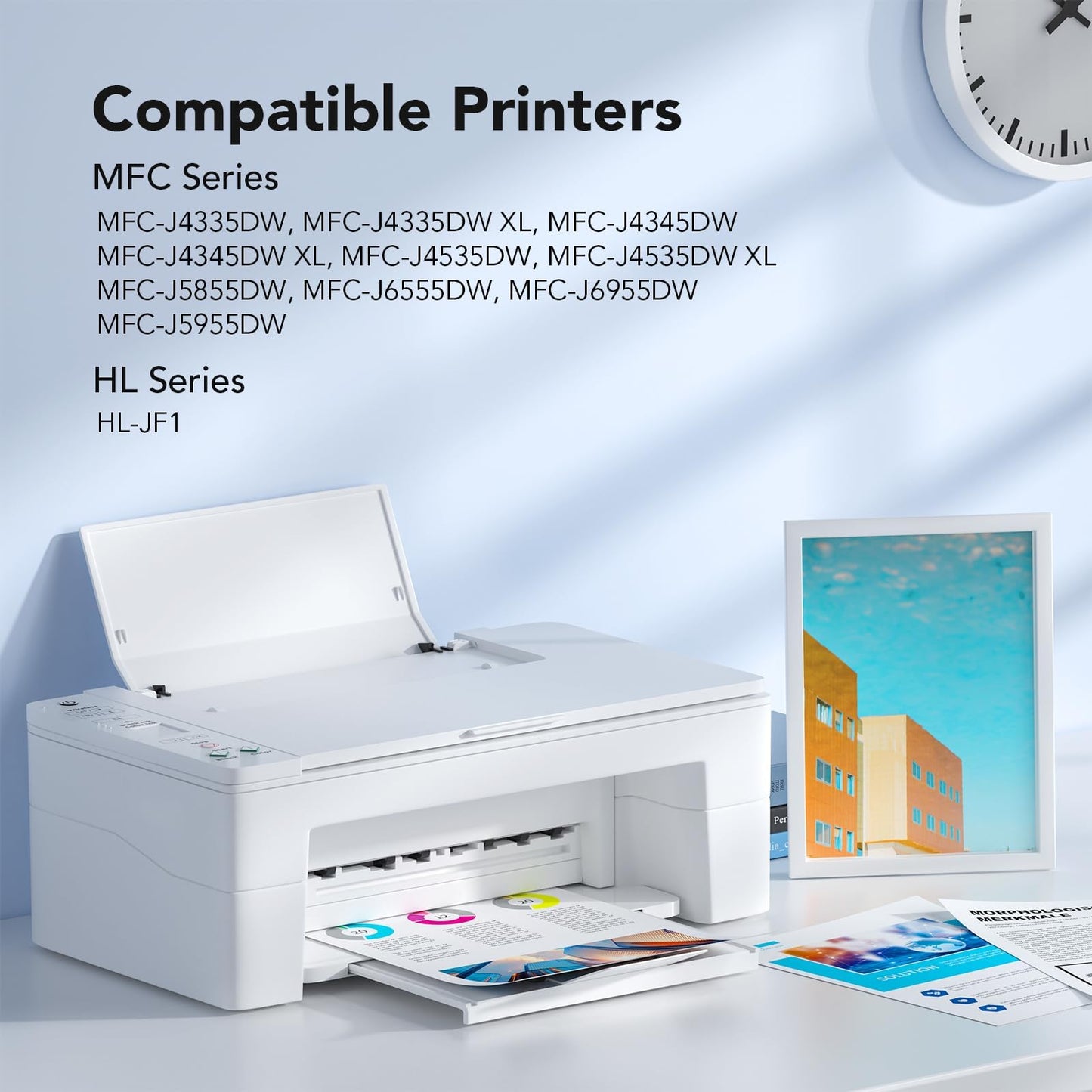 colorfly LC406XL High Yield Ink Cartridges for Brother Printer LC406 Ink Cartridges LC406XL LC 406 XL use with Brother MFC-J4335DW MFC-J5855DW MFC-J5855DW MFC-J6955DW Printer (4 Pack BK/C/M/Y)