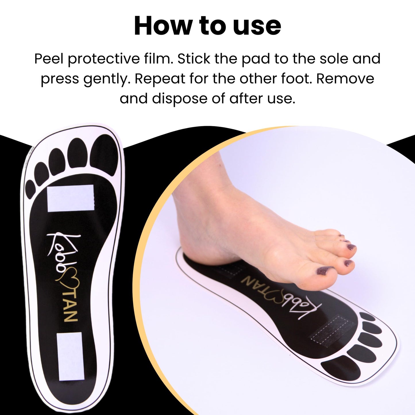 120 Pairs(240feets) Spray Tan Feet Pads in Black For Sunless Spray Tanning