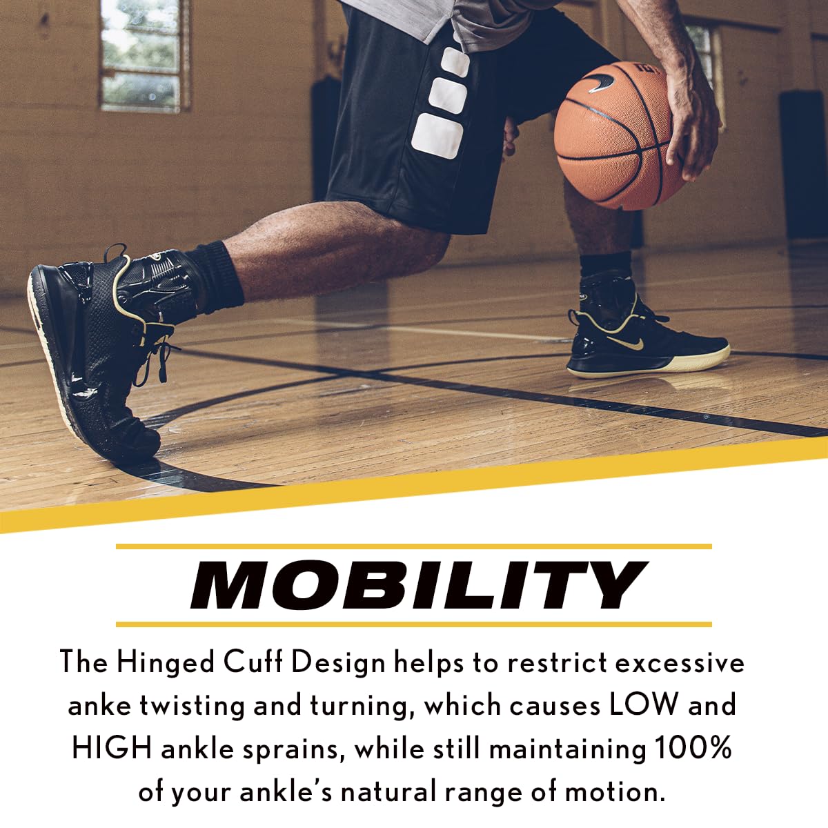 Ultra Zoom - Ankle Braces for Men and Women - Ankle Support for Injury Prevention and Recovery - Ankle Stabilizer with Custom Form Fit and 100% Mobility - Ankle Protector for Athletes of All Sports