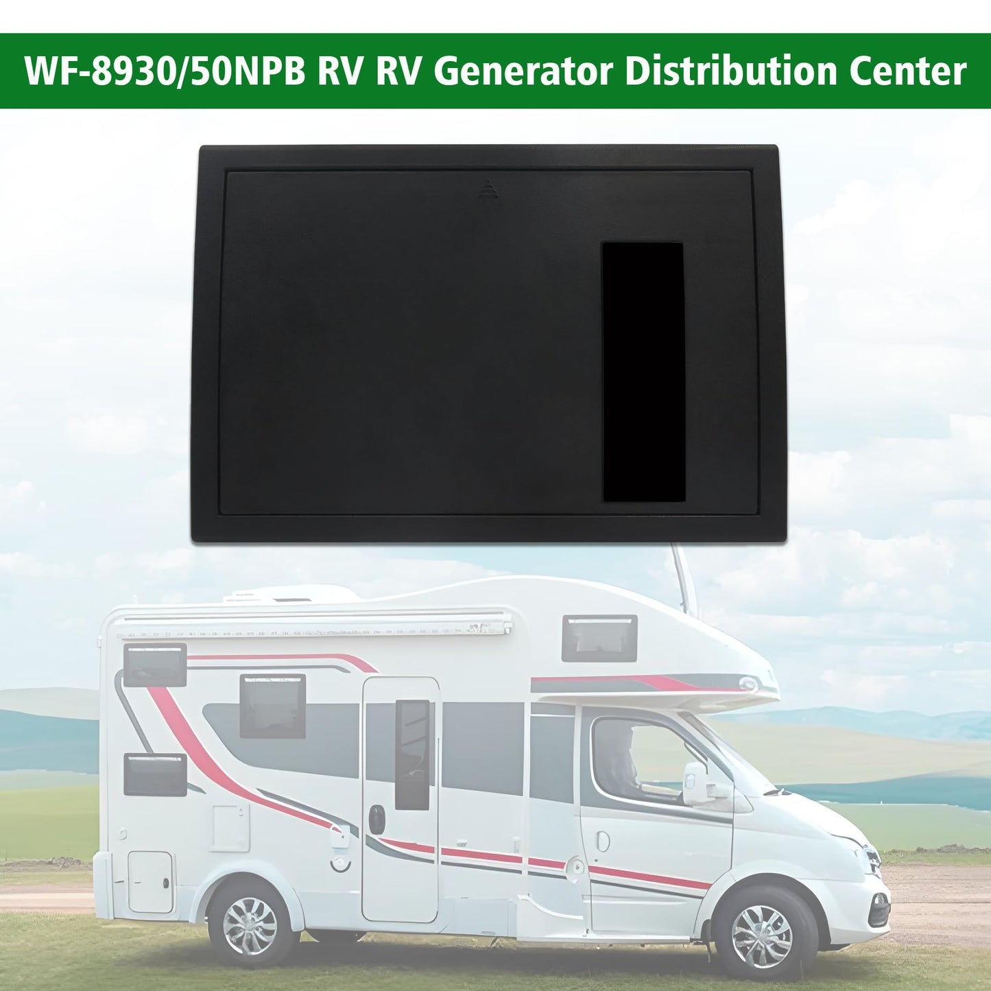 BIPIMIFI RV Electrical Panel Wf-8930/50NPB, 50 Amp AC Distribution Center, 27 Circuits, Plastic & Polycarbonate (PC) Material