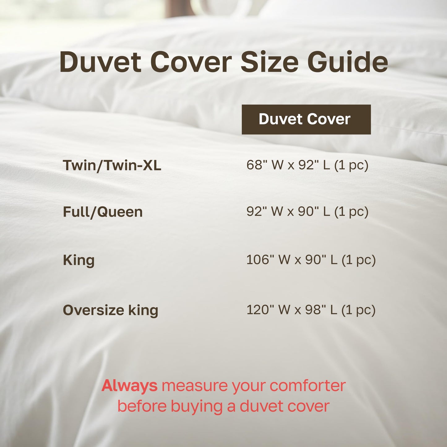 California Design Den Striped White Duvet Cover King Size Only - Premium 400 Thread Count, 100% Cotton Sateen, Button Closure & Corner Ties - White