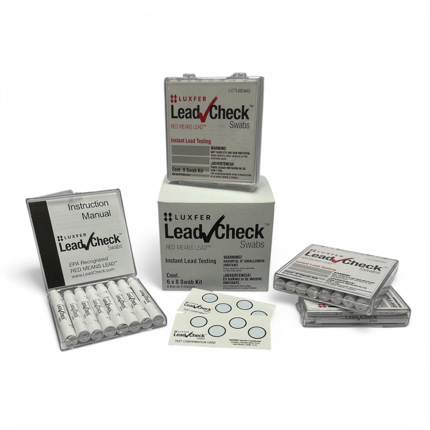 LeadCheck Swabs, Instant Lead Test, 6-Pack of 8-Pack Crystal Case