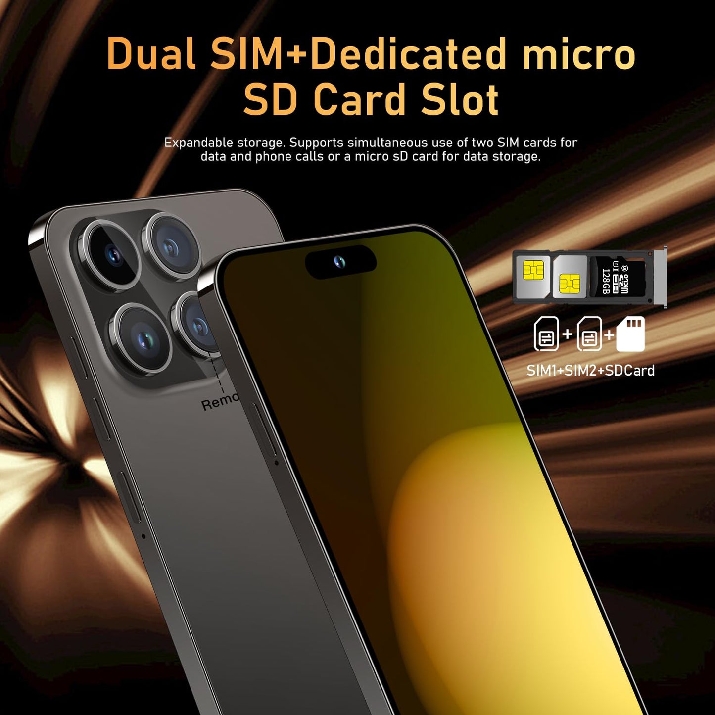 14 Ultra Smartphone Unlocked Cell Phone,Battery 6800mAh 6.82" HD Screen Unlocked Phones,16+512GB Android 14 with 128GB Memory Card,Dual SIM/Fingerprint Lock/Face ID/GPS (Black, 16+512GB)