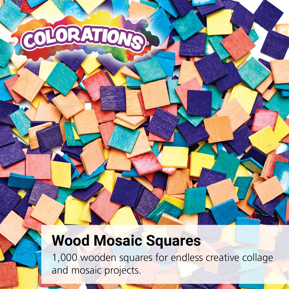 Colorations WMSC Wood Mosaic Squares (Pack of 1000)