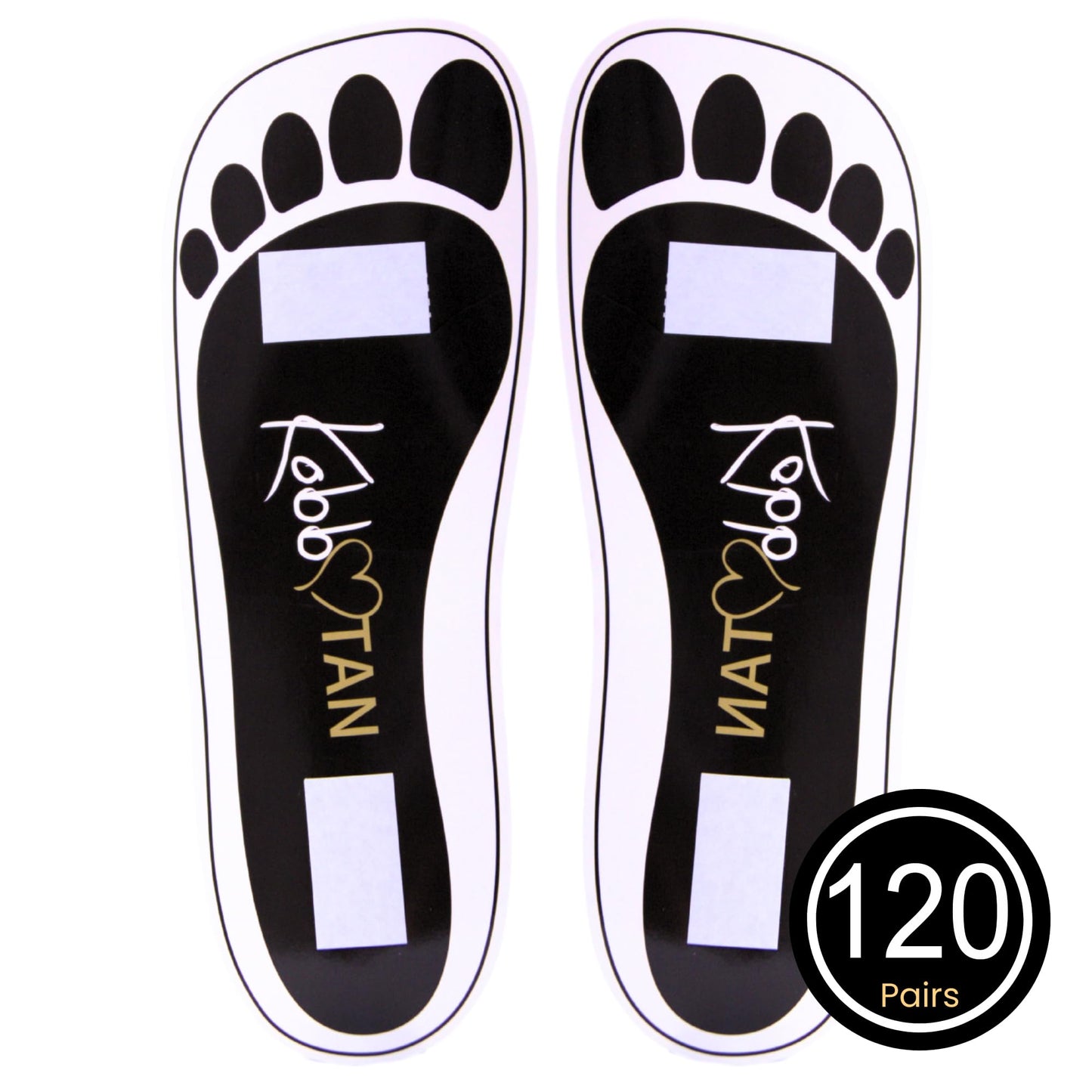 120 Pairs(240feets) Spray Tan Feet Pads in Black For Sunless Spray Tanning