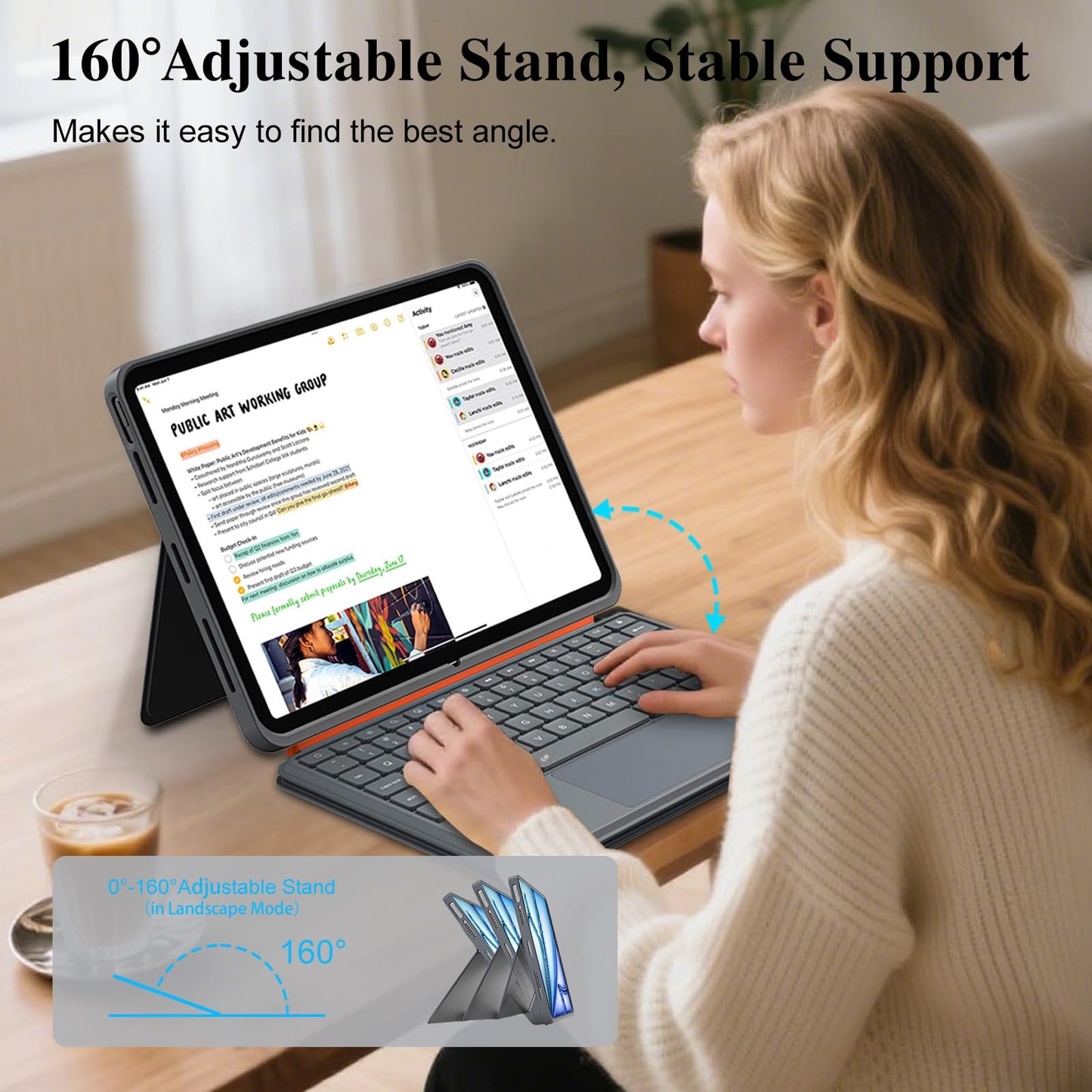 iPad Air 11 inch Case with Keyboard (M3 M2 2025 2024),Pro 11,iPad A16 11th/10th,Flex Magnetic Detachable Keyboard with Trackpad,Backlit Keys,Adjustable Stand,Slim for Air 5th/4th Gen 10.9 inch (Gray)