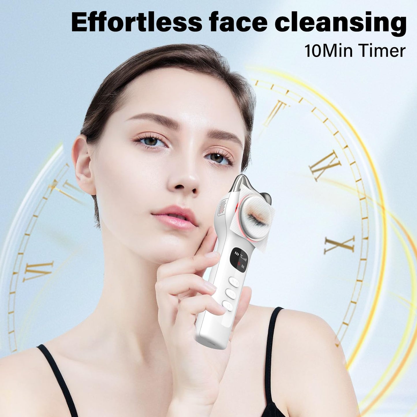 Vcycal Warming and Cooling Firming Device, Light Face Tool with Vibration, Electric Skin Care Kit, Facial Massager with 8-21°C Cold, 38-47°C Hot