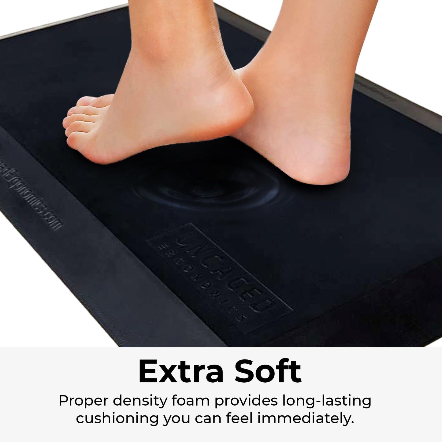 Anti Fatigue Mat Standing Desk 20x34, Non-Slip Standing Mat for Kitchen Floor, Home and Office, Thick Ergonomic Supportive All Day Padded Foam Rugs