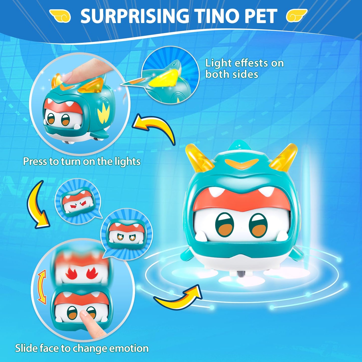 Super wings Transforming Tino & Pet transformables Robot Characters Toys for Boys and Girls 3 4 5 6 7 8 Years Old