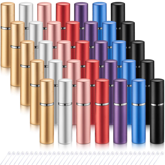 35 Pieces Refillable Perfume Atomizer Mini Refillable Spray Bottle Portable Perfume Bottle with 35 Pieces Refill Dispenser Pump Transfer Tool for Outgoing (10 ml)