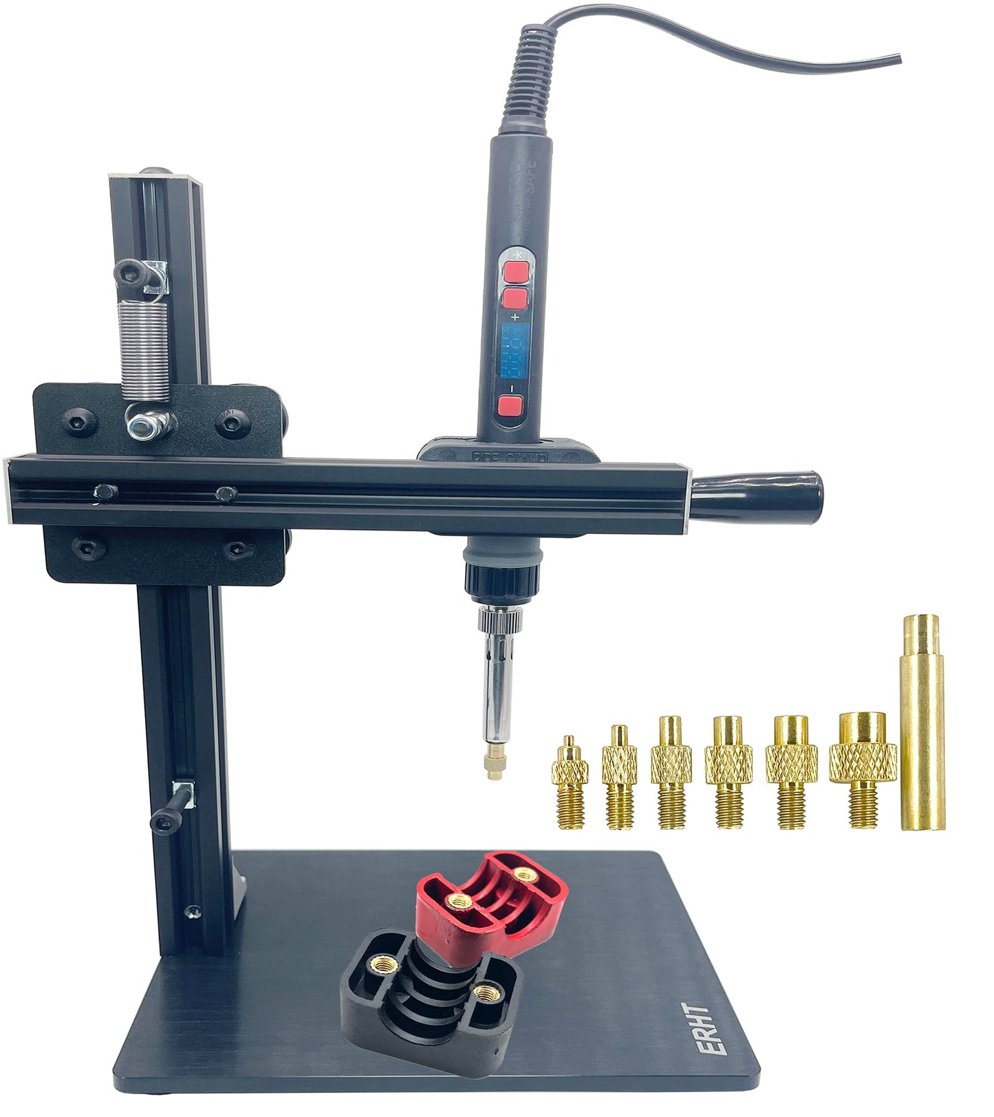 Heat Set Insert tip Tool Vertical Heat Pressing Machine Heat Brass Inserts 3D Printing Thread Knurled Nut M2 M2.5 M3 M4 M5 M6 (Heat Set Insert Tool)
