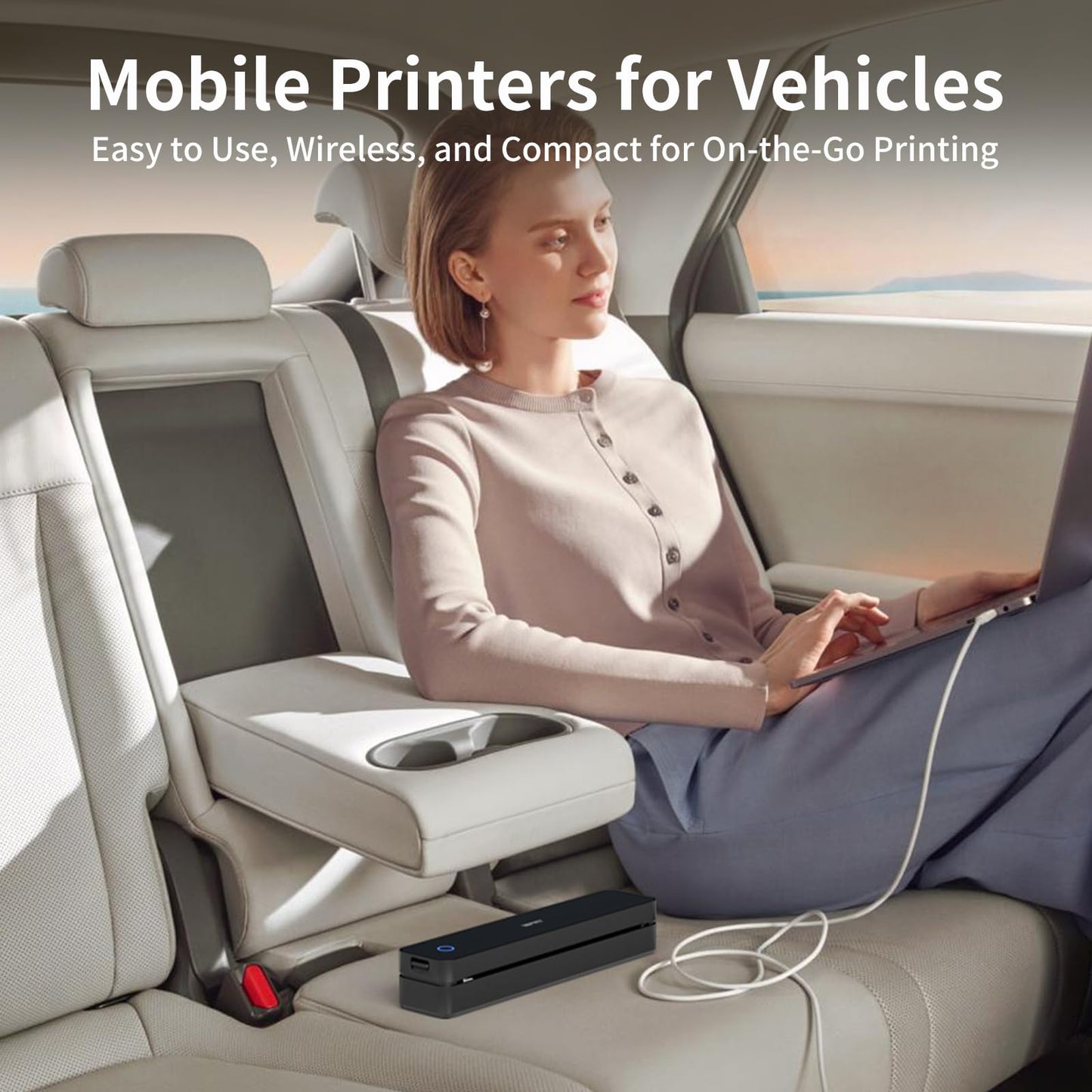 iDPRT Portable Printer Wireless for Travel, Inkless Bluetooth Thermal Printers for Home,Office,Vehicles,Supports 8.5" x 11" US Letter&A4 A5 Size,Compatible with Android and iOS Phones&PC