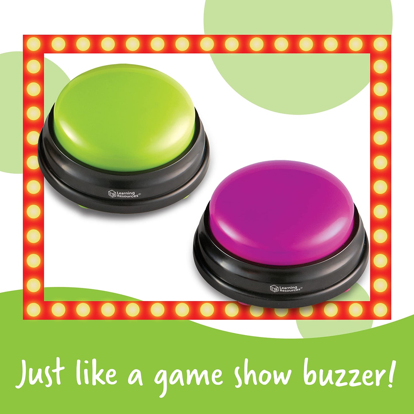 Learning Resources Answer Buzzers, Multicolored, LER3774, 3-1/2in