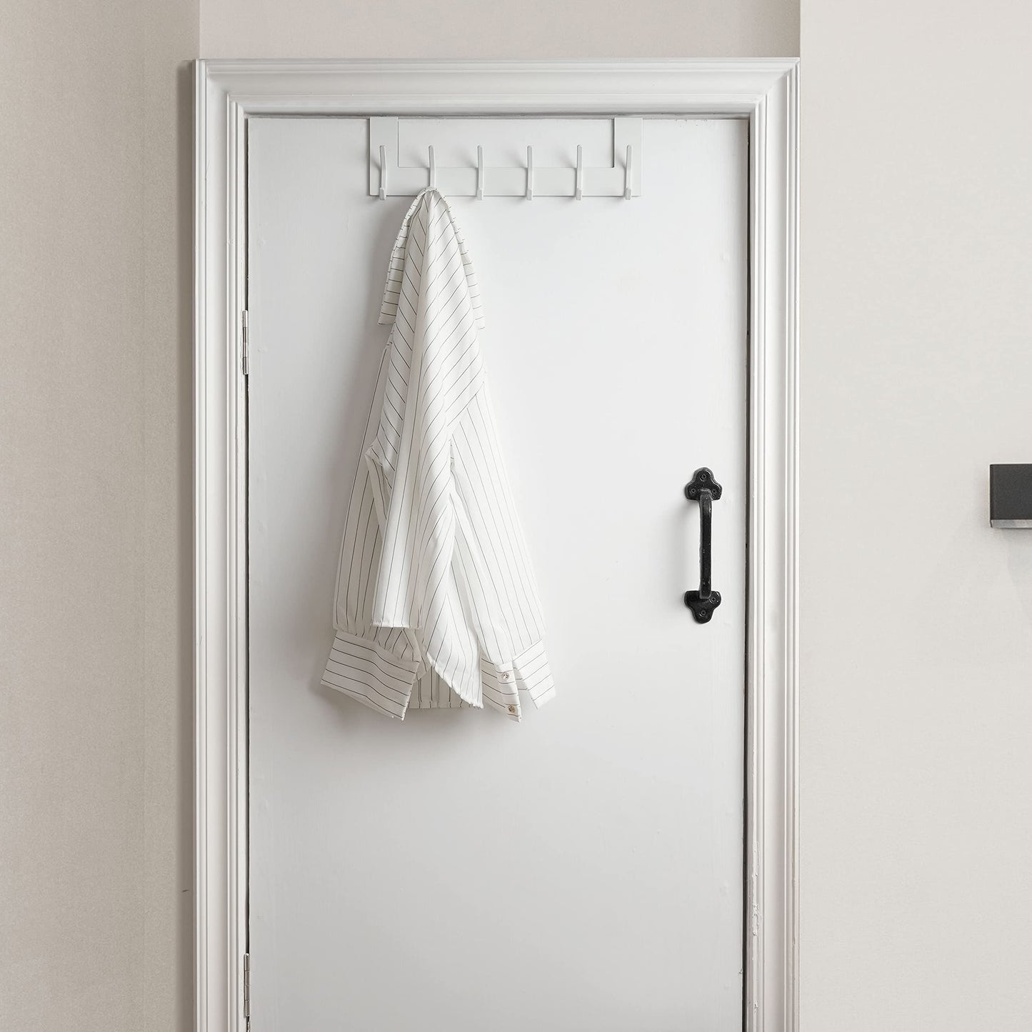 WEBI Over The Door Hook White,Over The Door Towel Rack,Over Door Hanger,Door Coat Hanger,Towel Hanger Over The Door Coat Rack for Hanging Clothes,Towels,Back of Bathroom,2 Packs