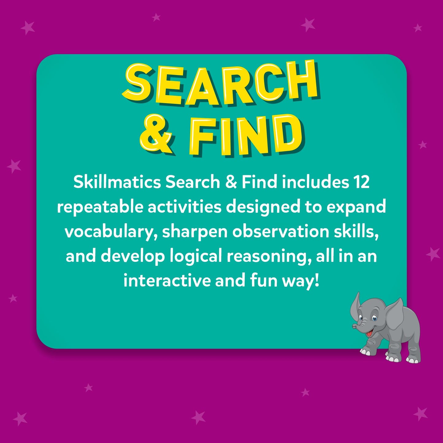 Skillmatics Preschool Learning Activity - Search and Find Educational Game, Perfect for Kids, Toddlers Who Love Toys, Art and Craft Activities, Gifts for Girls and Boys Ages 3, 4, 5, 6