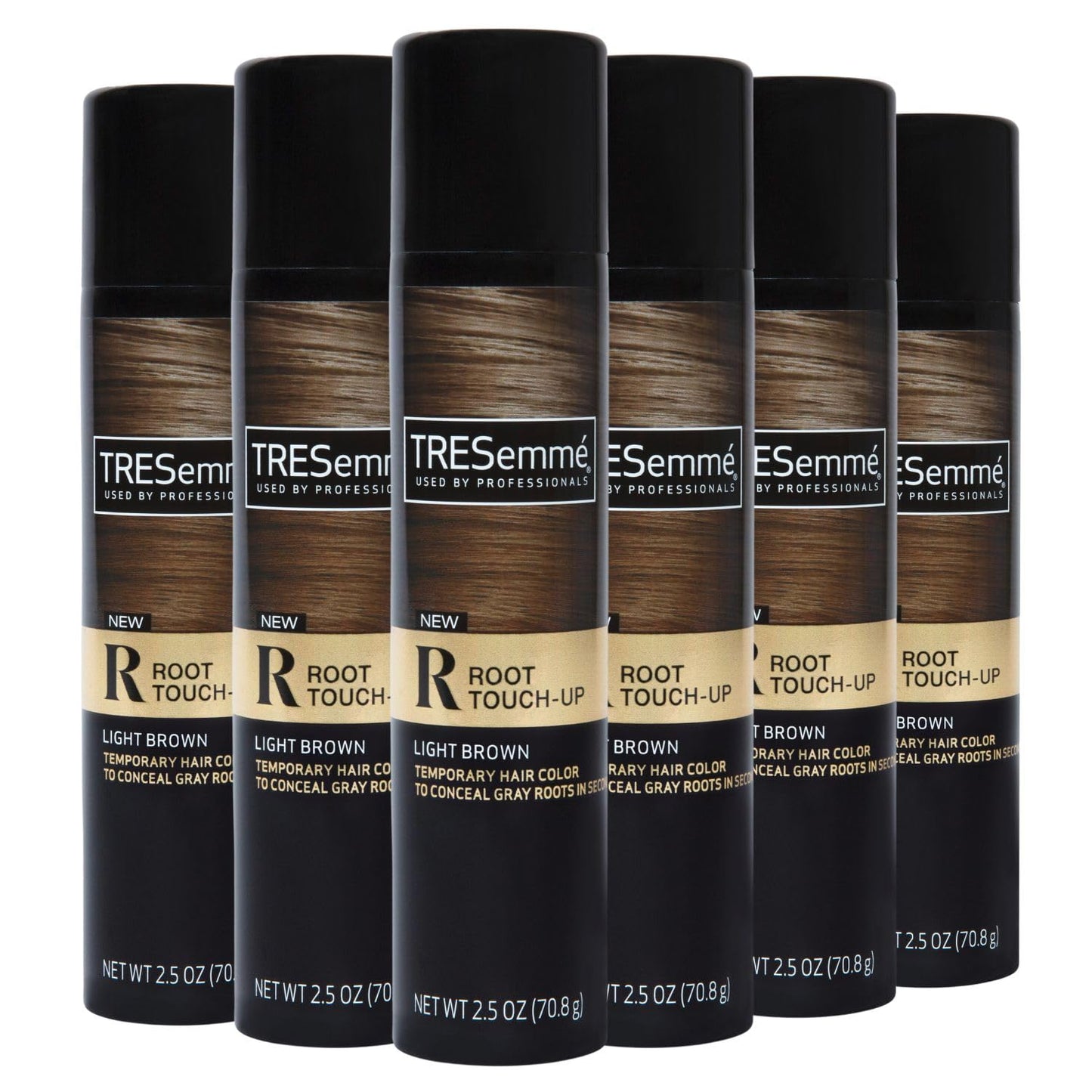 TRESemmé Light Brown Root Touch Up Spray - Temporary Hair Color for Travel, For Women and Men, 2.5 Oz (Pack of 6)