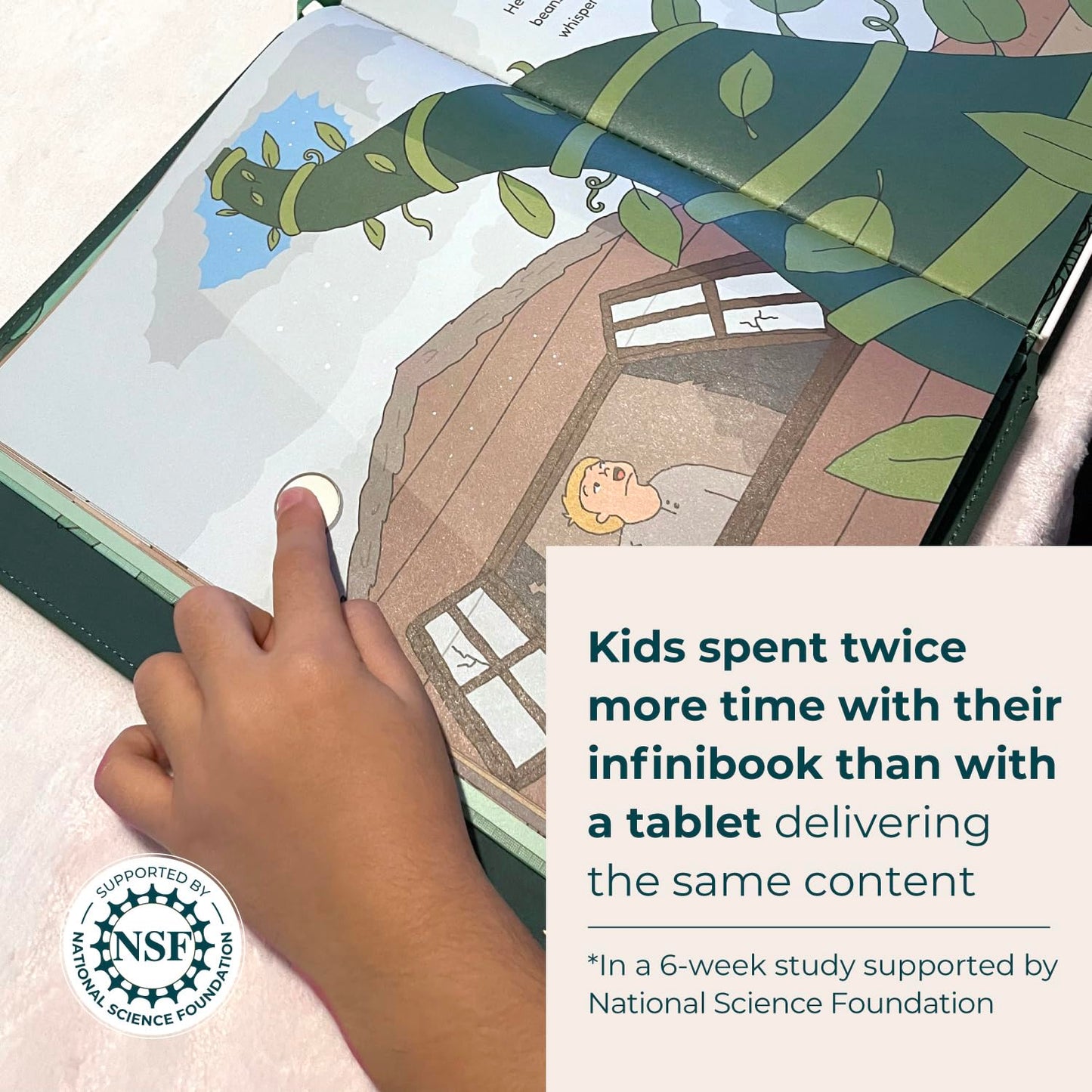 Cali’s Books Jack and The Beanstalk | infinibook Storytelling Toy + Reader | Read-Aloud E-Reader with Games | Recordable Interactive Storybook for Kids 3-7 | Screen-Free Educational Gift