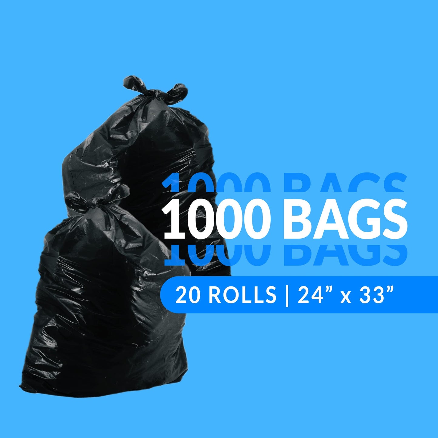 Reli. 13 Gallon Trash Bags | 1000 Bags | Black | Tall Kitchen | Strong | Garbage