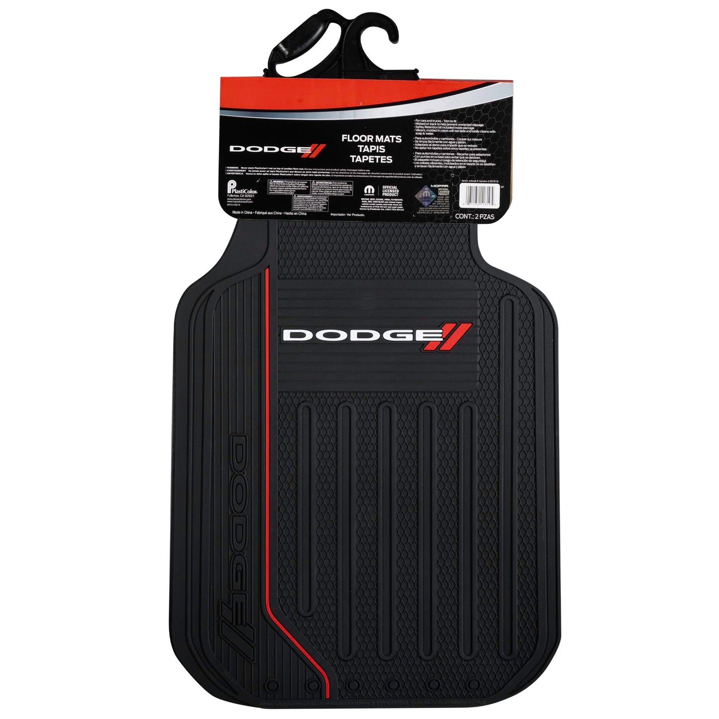 Plasticolor Elite 'Dodge' Automotive Floor Mat Set, (001468R01), Black