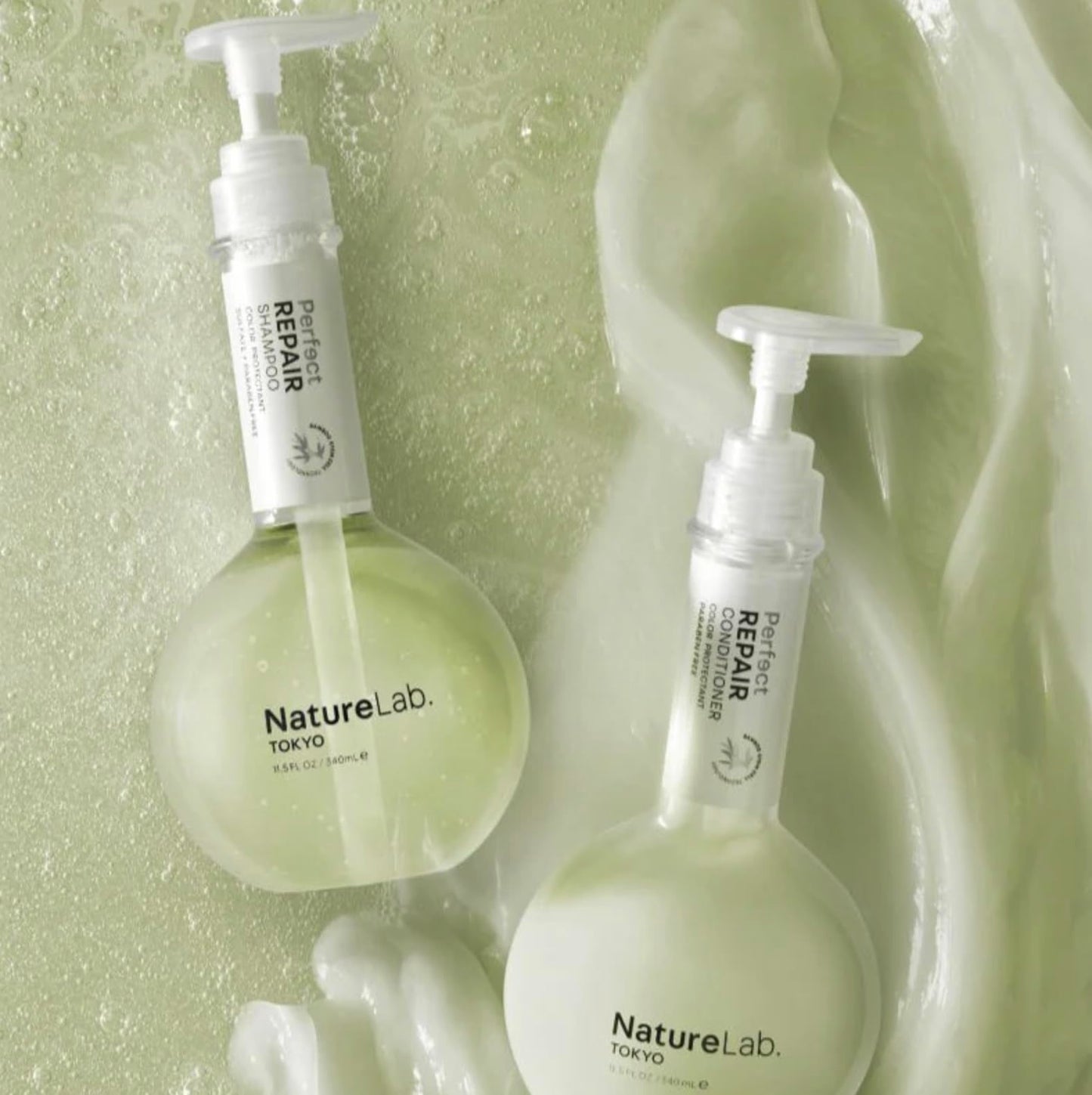NATURELAB. TOKYO Perfect Repair Shampoo & Conditioner Duo: Replenish and Restore Damaged, Color Treated Hair and Strengthen New Hair I 11.5 FL OZ Each | $38 VALUE