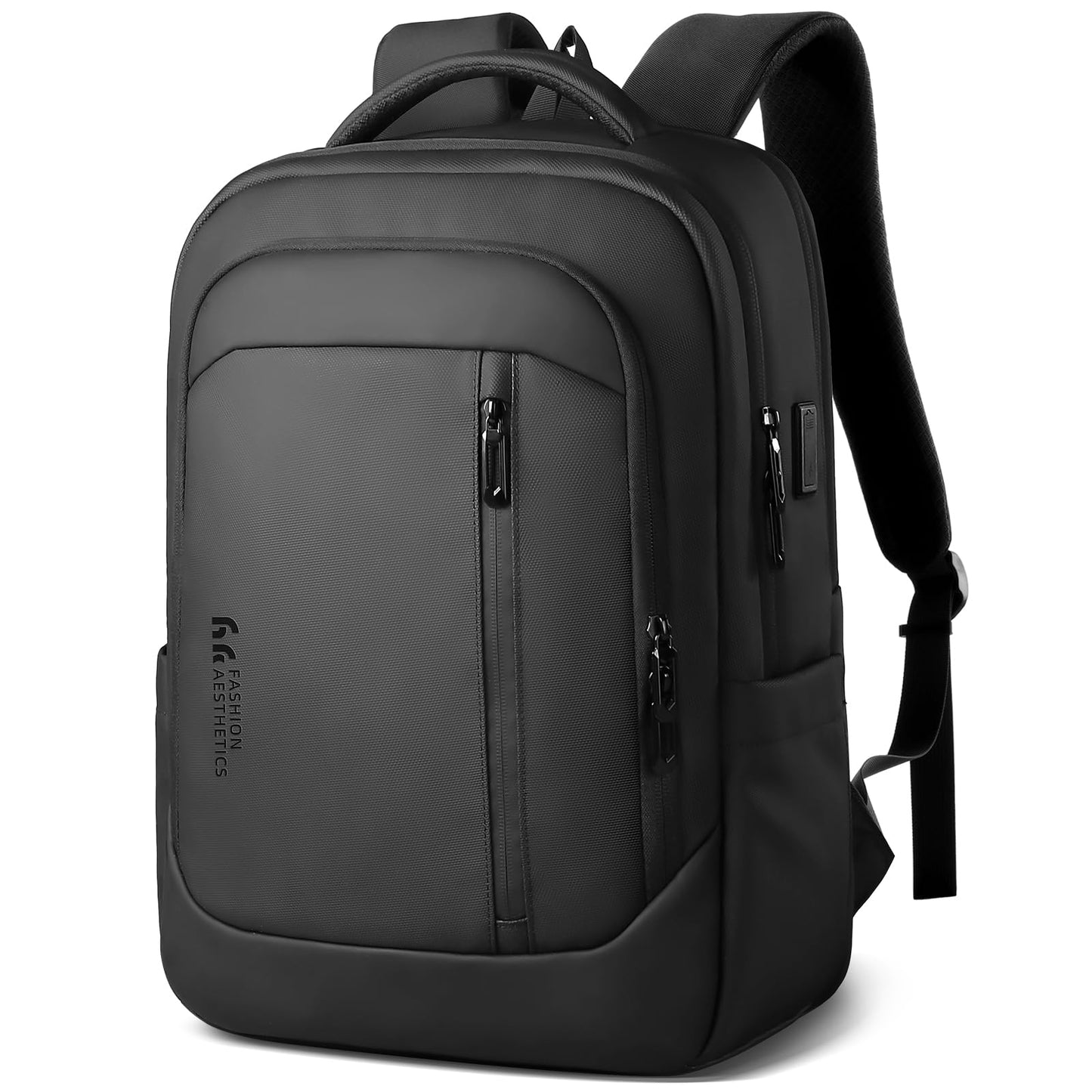 HEROIC KNIGHT 17-Inch Laptop Backpack for Men & Women, 25L Business Work Backpack with USB Charging Port, Water Resistant Computer Bag with Anti-Theft Pocket for Travel Office Daily– Black
