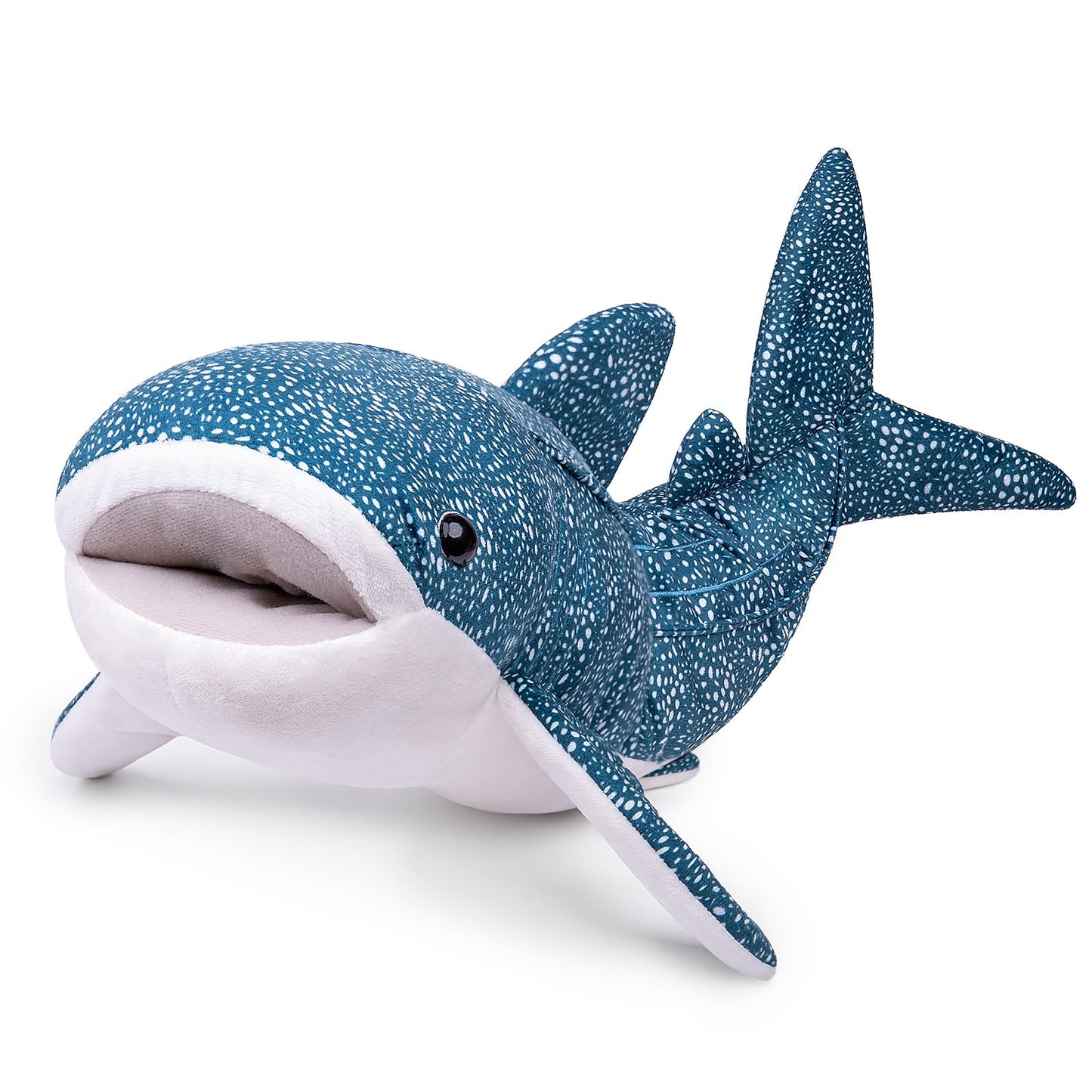 ZHONGXIN MADE Simulation Great Whale Shark Plush Toy - Realistic 20.5" Long Lifelike Blue Texture Whale Shark Stuffed Toys, Super Soft Ocean Sea Creatures Sharks Plush Toy Gift Collection for Kids