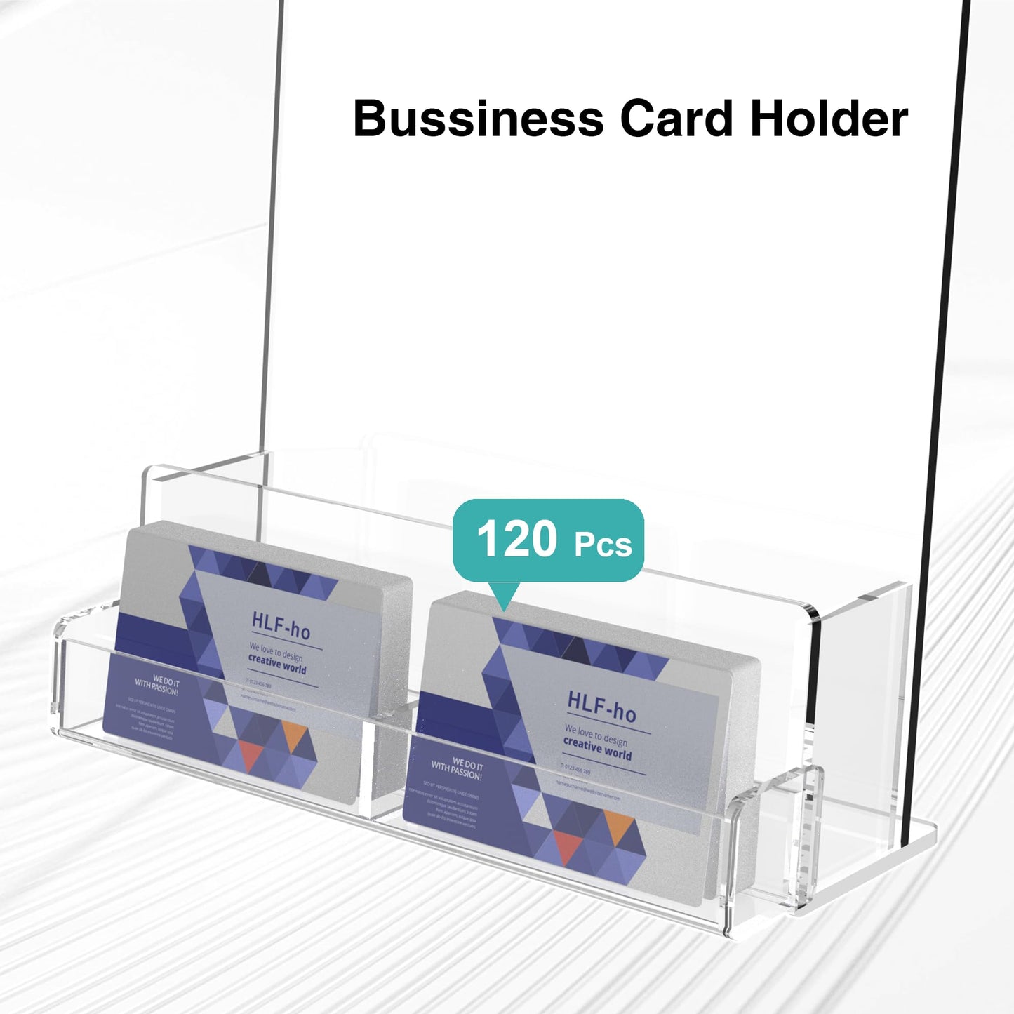 HLF-ho Brochure Holder 8.5x11 Inch Acrylic Literature Holders Clear Flyer Display Stand with Business Card Slot Pamphlet Holder Multi Purpose Organizer for Office, Lobby, Hotels, Trade Shows, 4 Pack