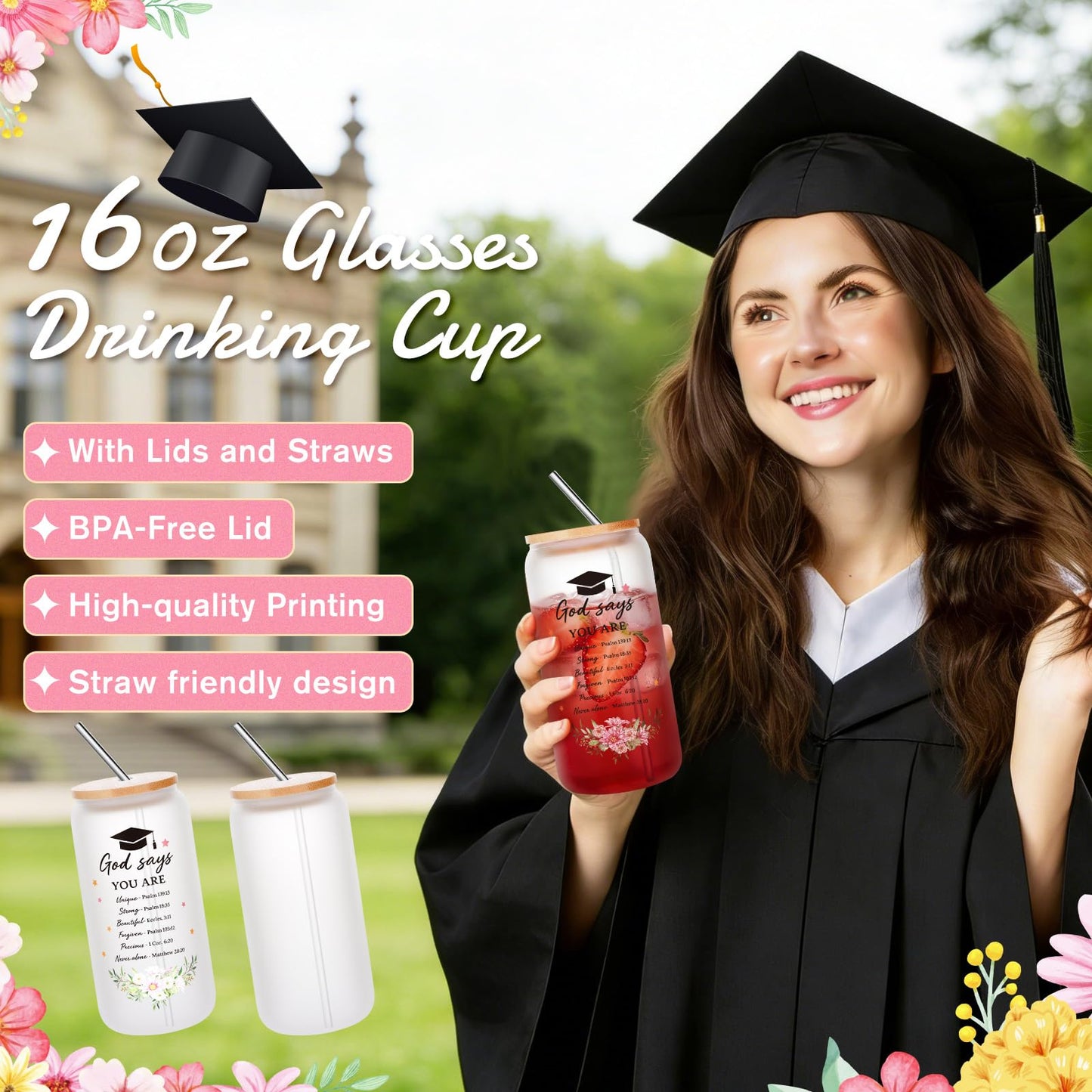 12PCS Graduation Gifts for Women,Her,Class of 2026 Graduation Gifts for Daughter Senior 2026 High School College PHD Masters Degree Graduate Gift for Her, Christian Gifts for Women Faith
