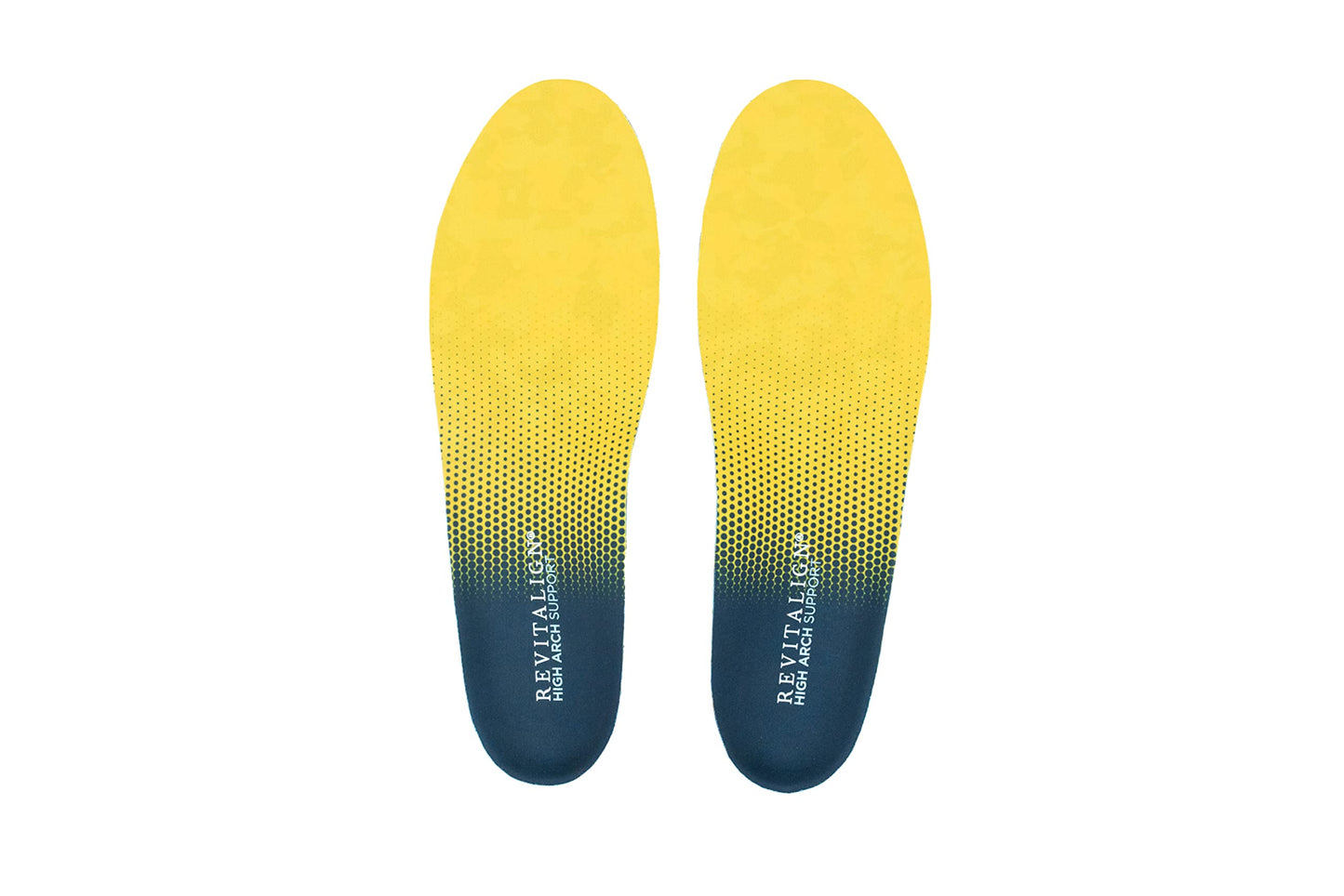 REVITALIGN unisex adult High Arch Support Insole, Yellow, W 11-12.5 M 10-11.5 US