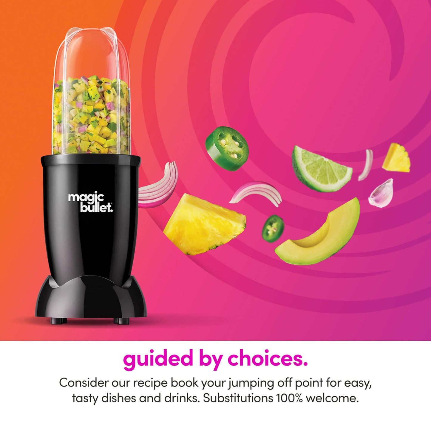 magic bullet Blender Set, 7-Piece Set, 250W Blender and Food Processor, 2 Blending Cups, Cross Blade, Compact Design, Smoothies, Sauces, Silver, MBR-0701AK