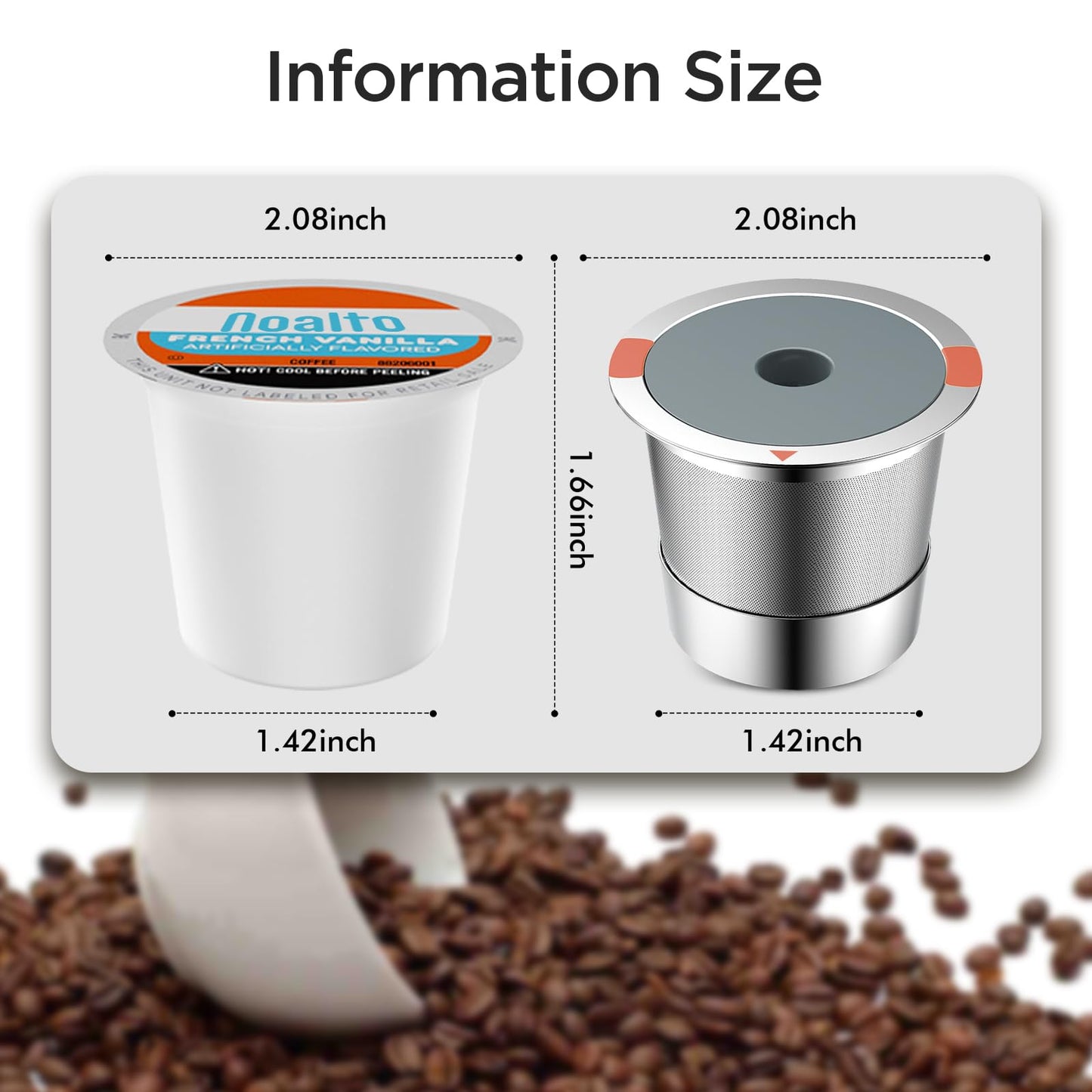 Reusable k Cup Coffee Filters,Universal stainless steel Refillable k Cups Filter Use for Keurig 2.0 and 1.0 Coffee Makers-brewers (6pack)