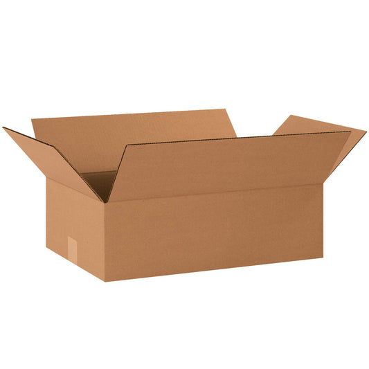 BOX USA Shipping Boxes Flat 20"L x 12"W x 6"H 25-Pack - Corrugated Cardboard Box for Moving, Mailing, Packing, Packaging and Storage